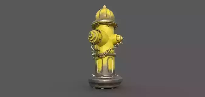 Fire Hydrant  Low-poly 3D model