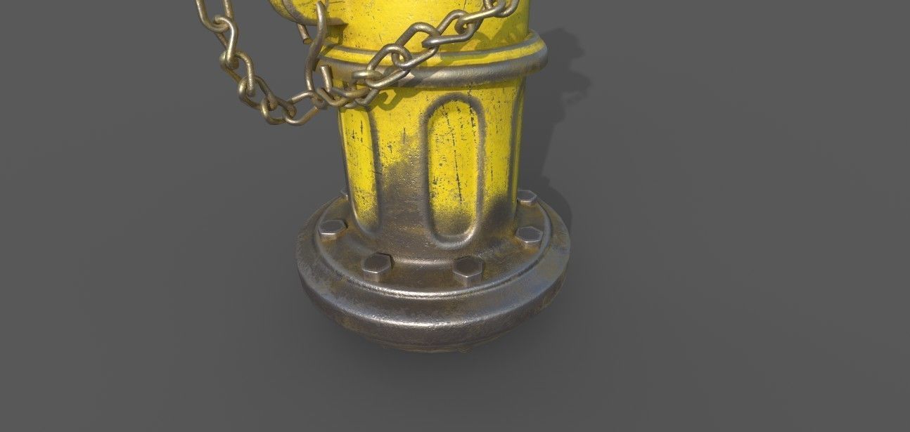 Fire Hydrant  Low-poly 3D model_2