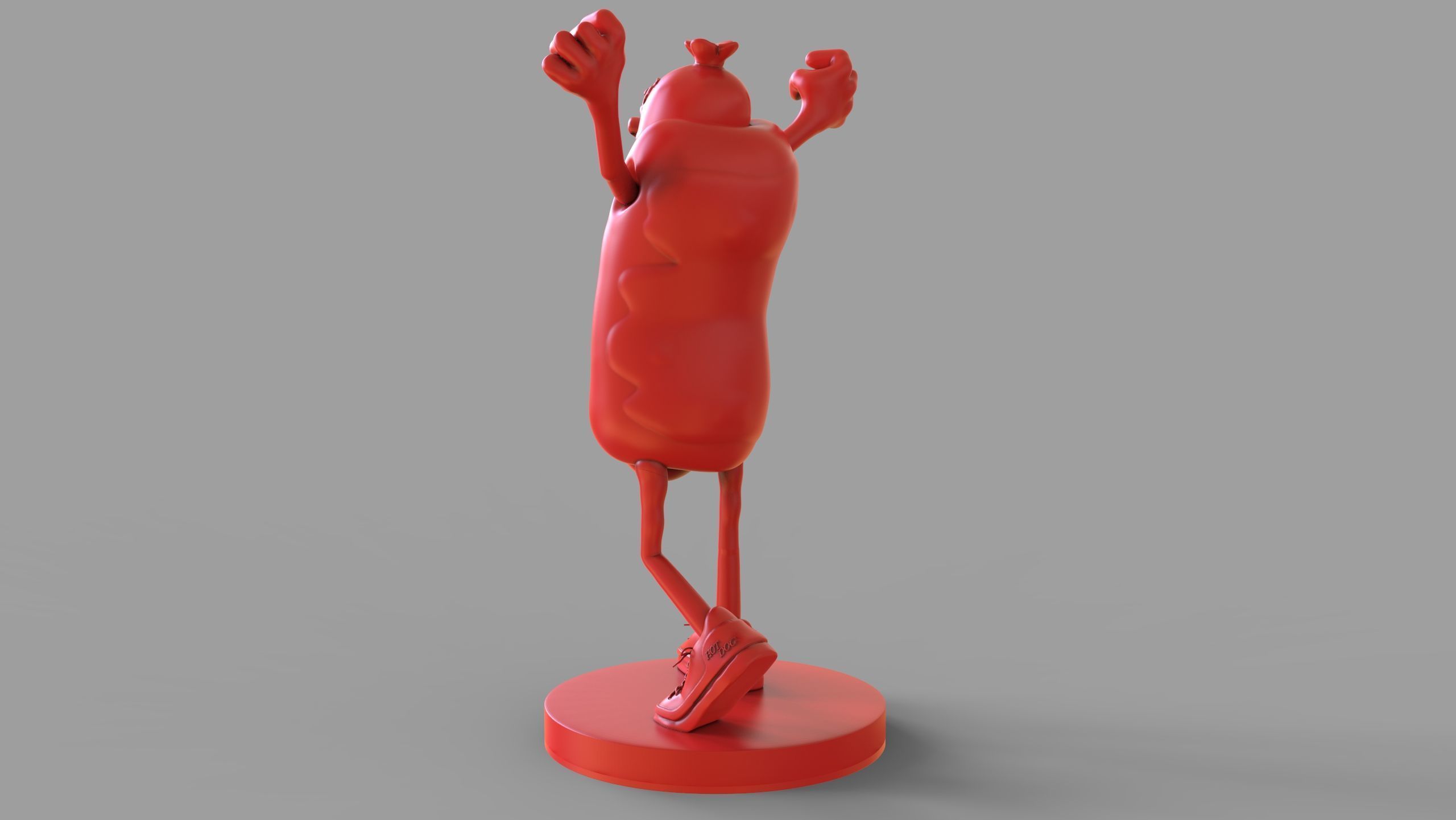 Excited Hot Dog Timelapse and Model 3D print model_2