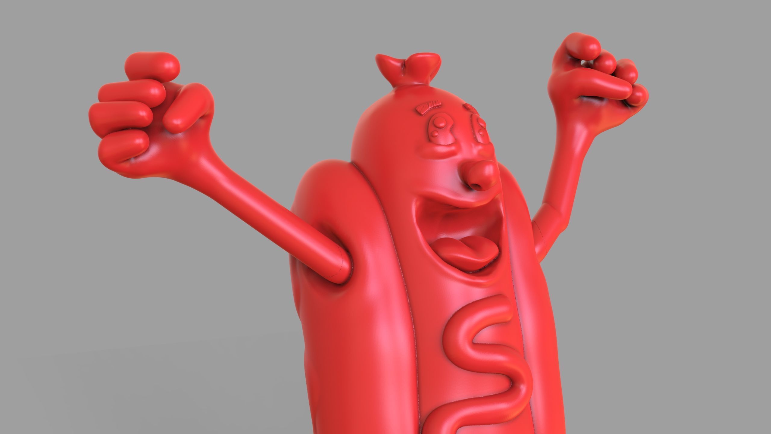 Excited Hot Dog Timelapse and Model 3D print model_8