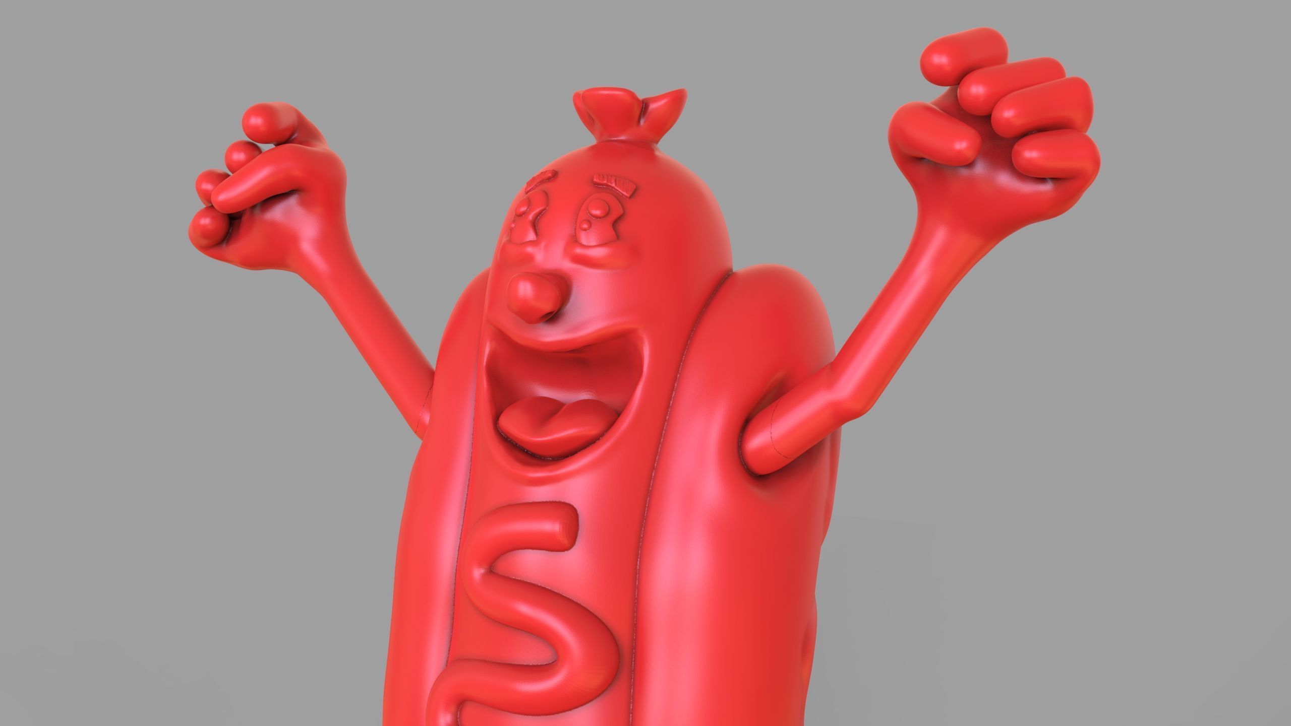 Excited Hot Dog Timelapse and Model 3D print model_7