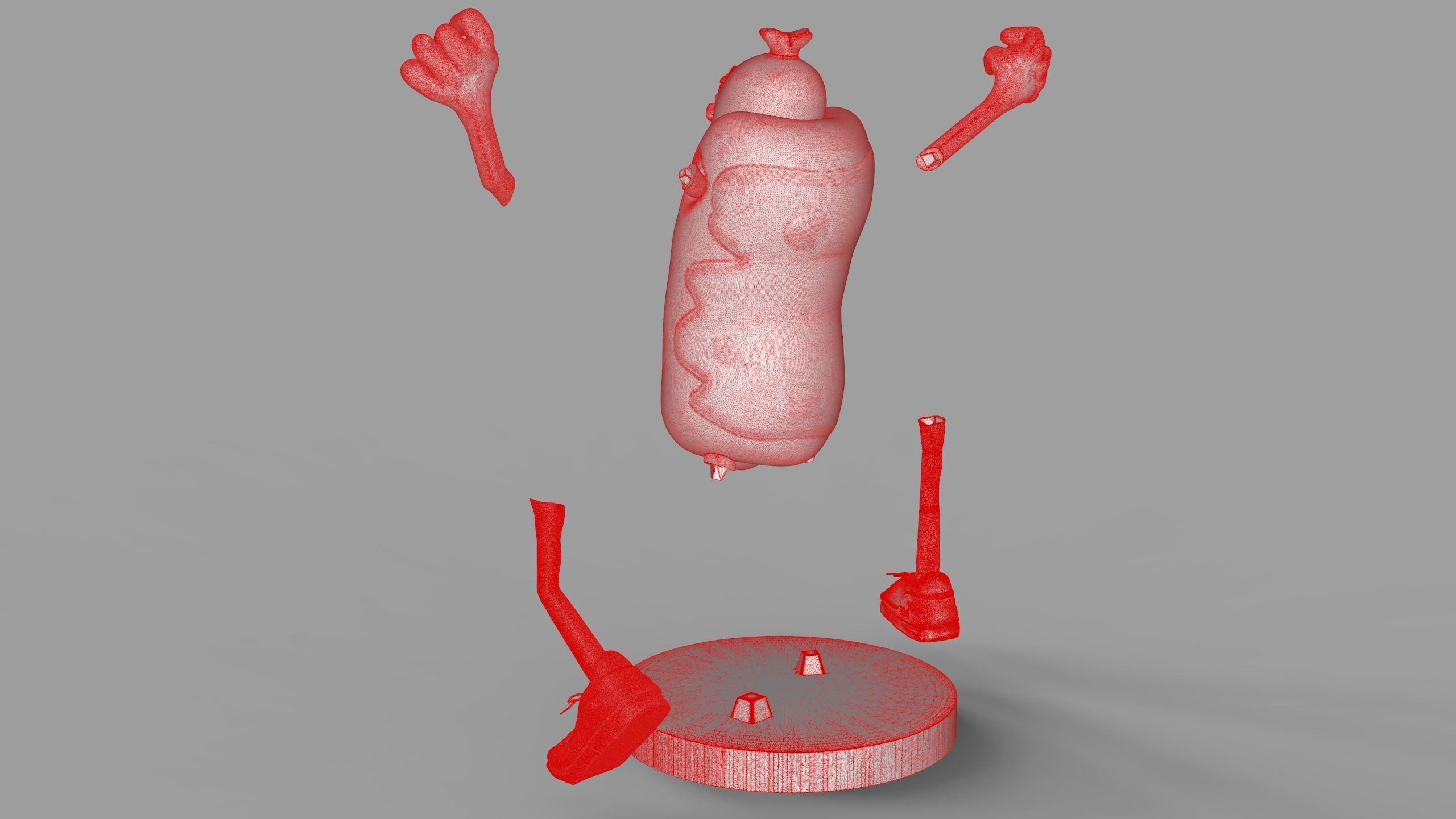 Excited Hot Dog Timelapse and Model 3D print model_21