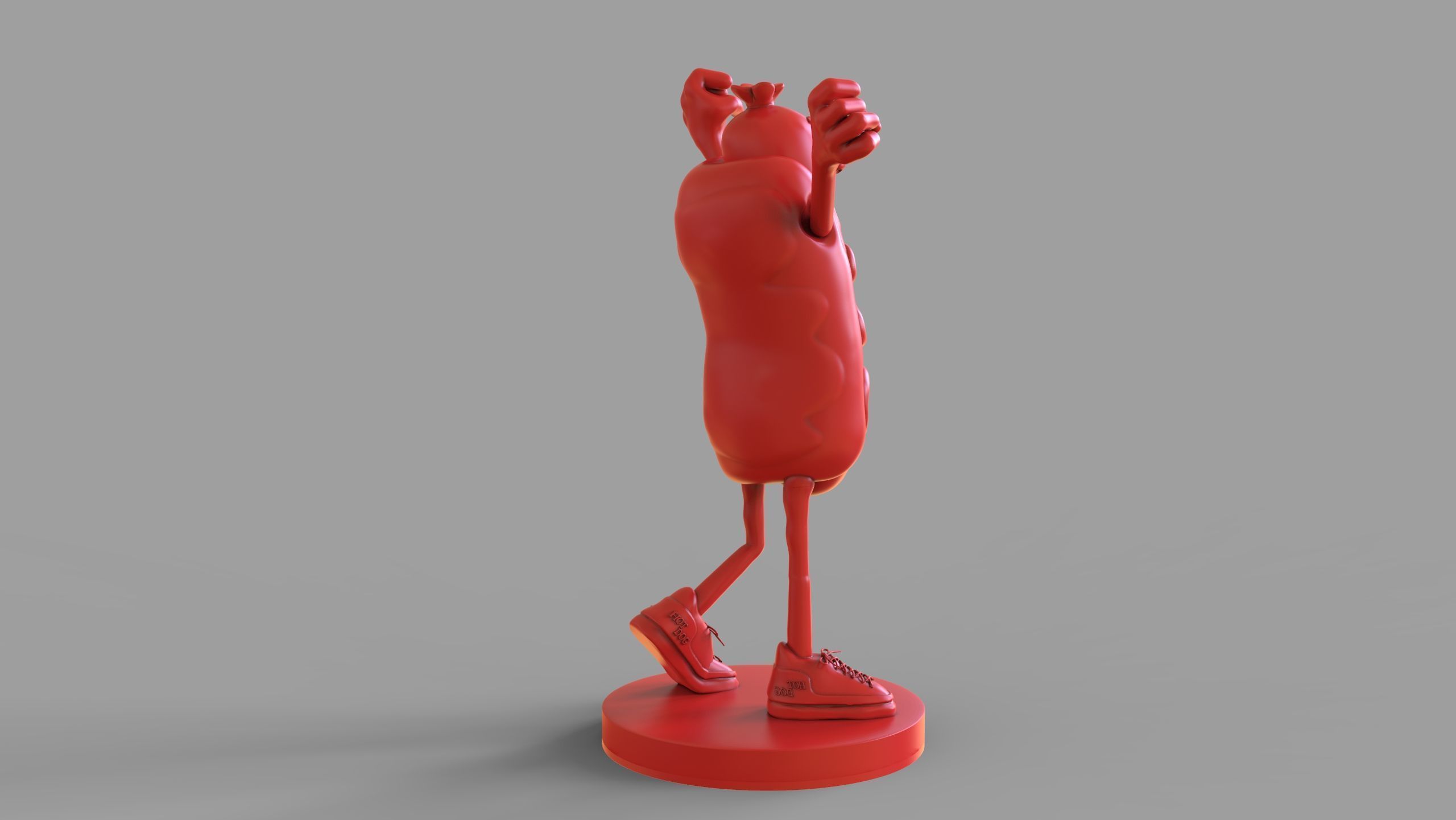 Excited Hot Dog Timelapse and Model 3D print model_4