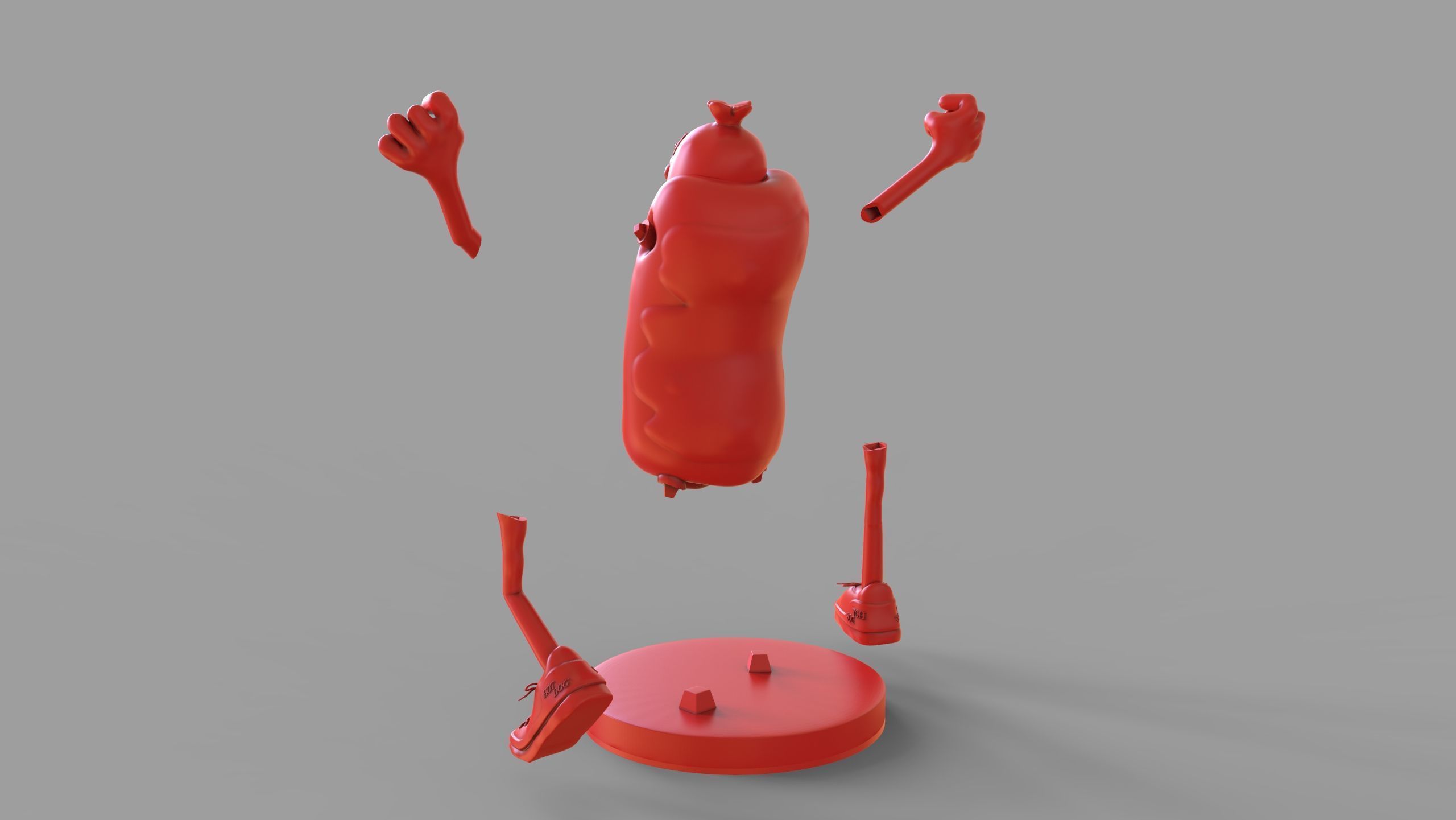 Excited Hot Dog Timelapse and Model 3D print model_16