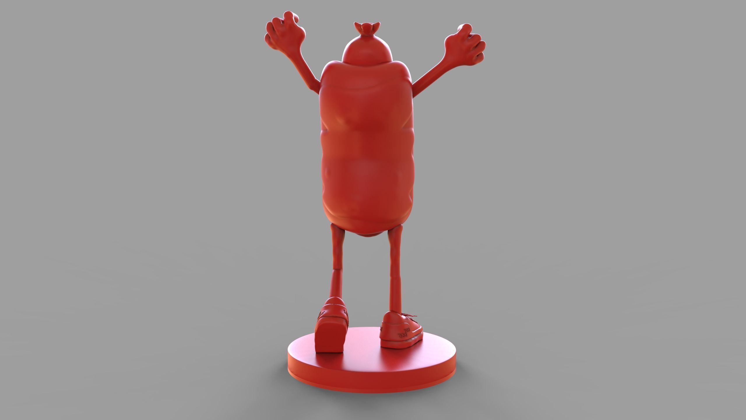 Excited Hot Dog Timelapse and Model 3D print model_3