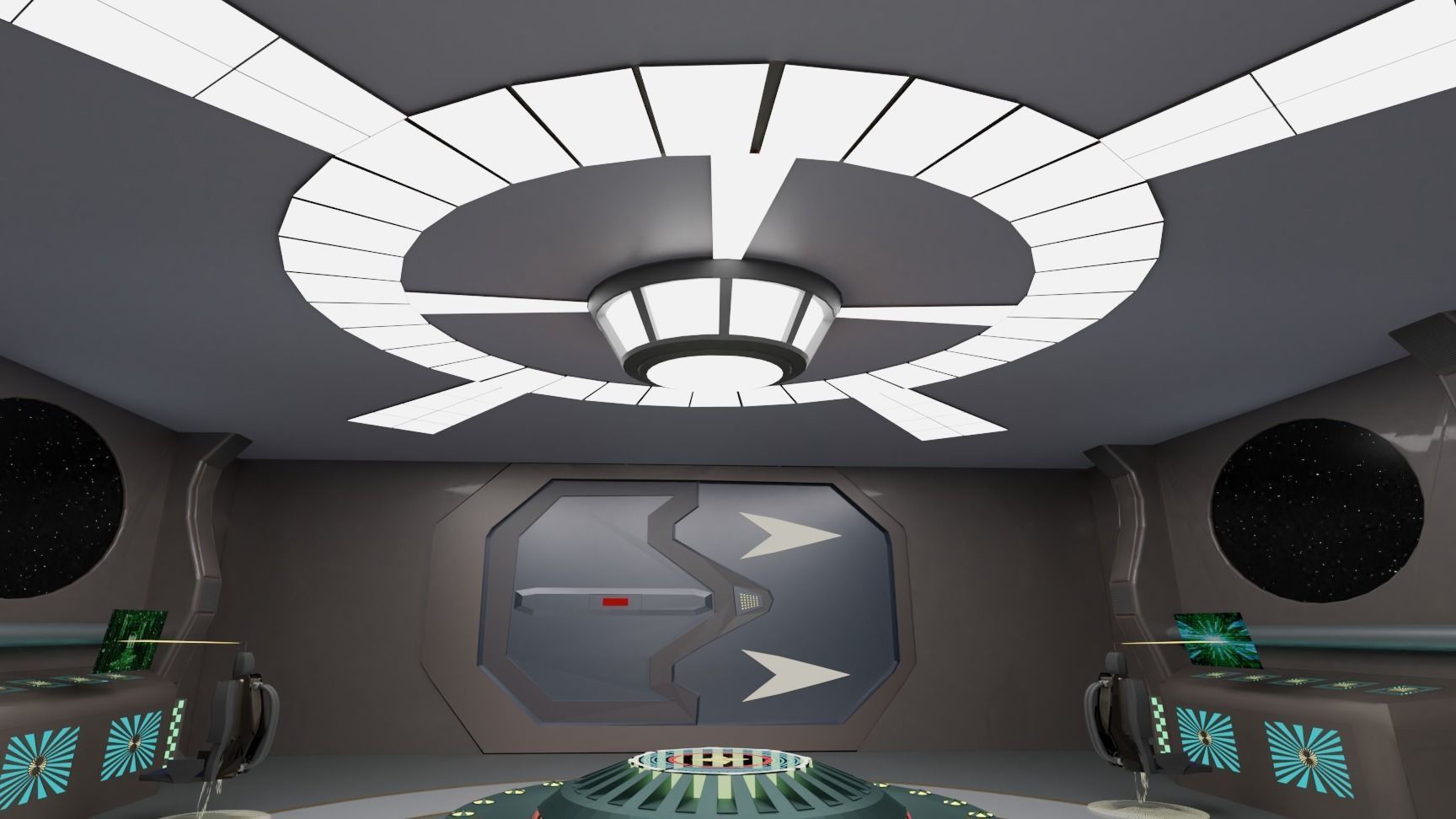 Starship command center 3D model_4