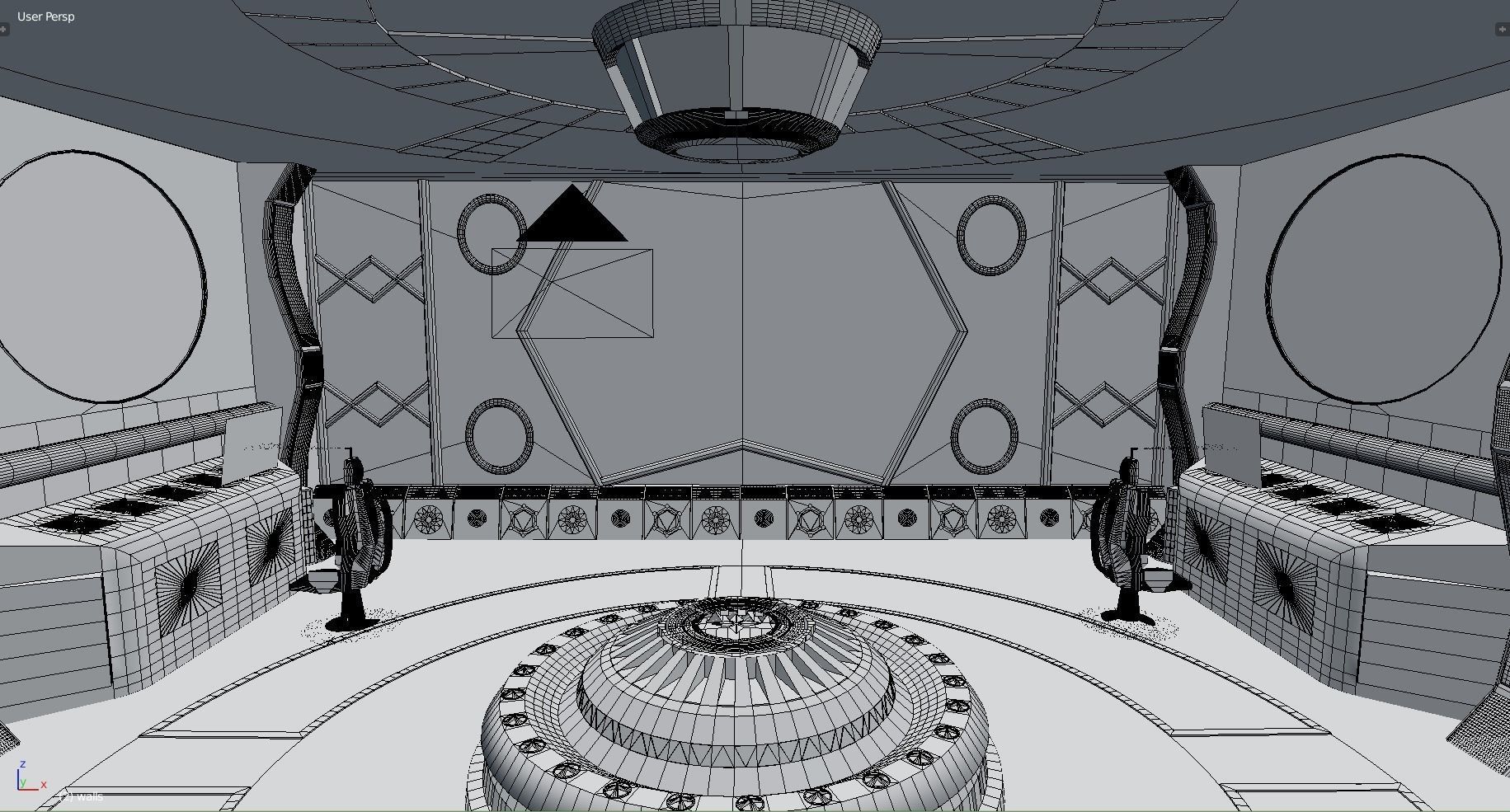 Starship command center 3D model_7