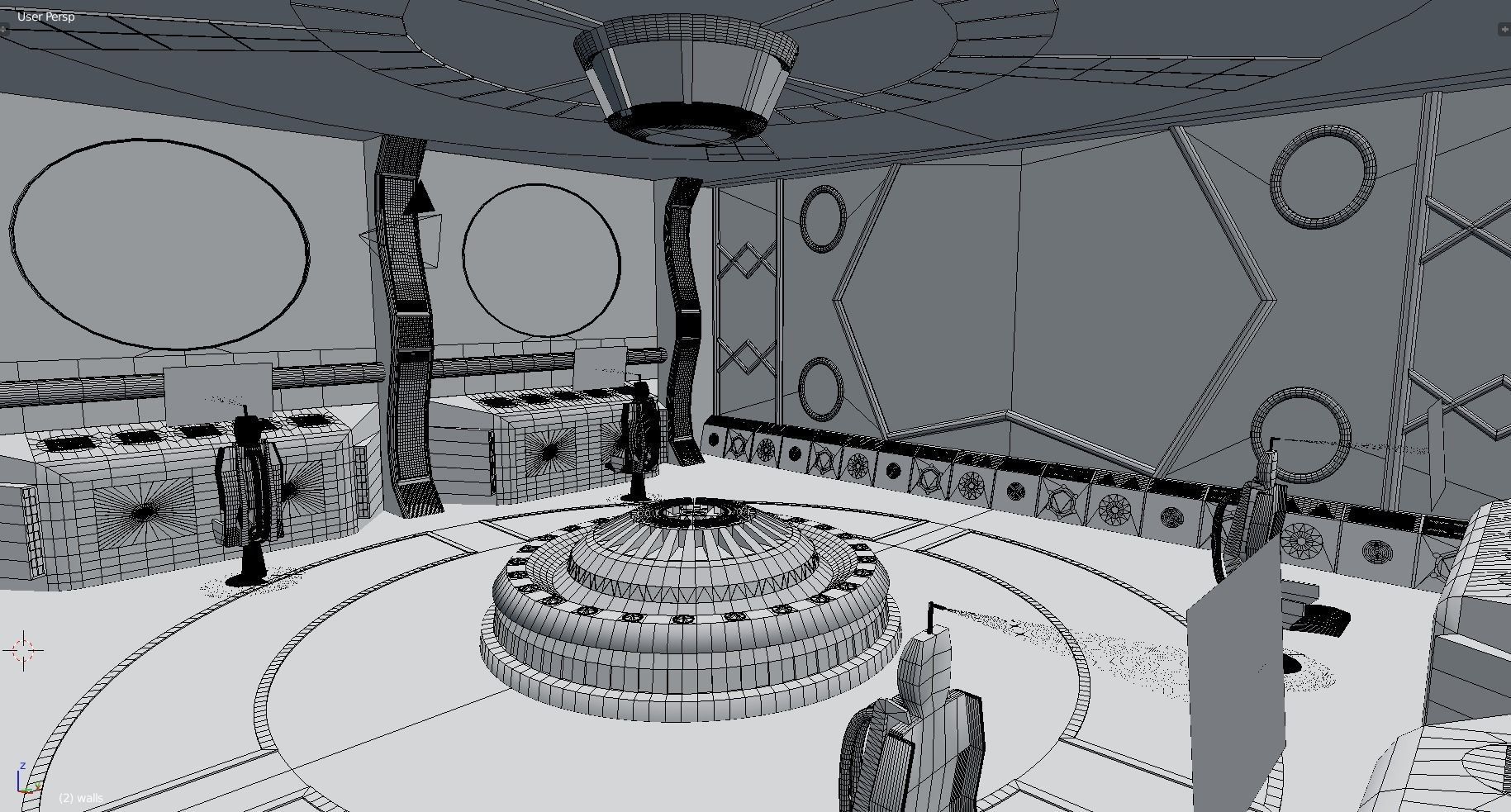 Starship command center 3D model_12