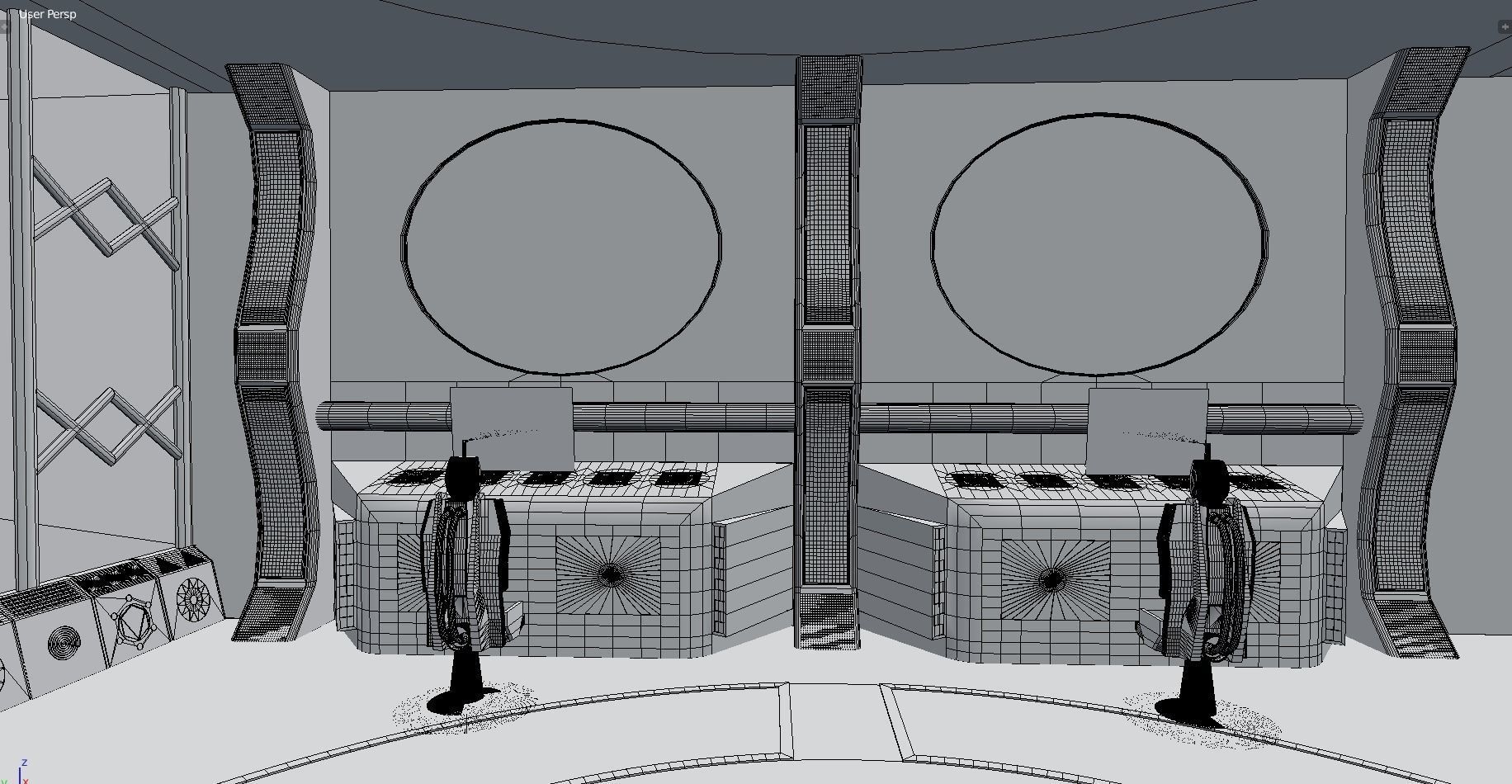 Starship command center 3D model_9