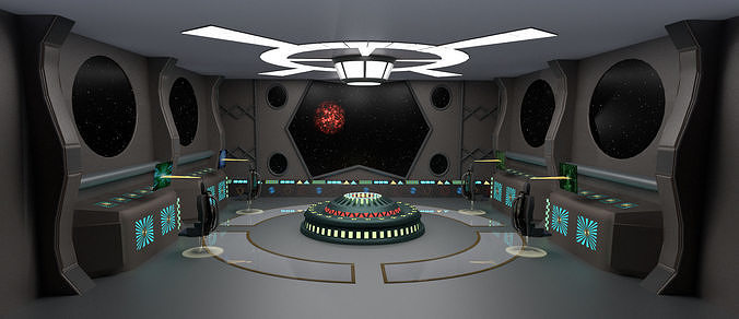 Starship command center 3D model