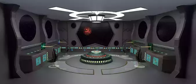 Starship command center 3D model