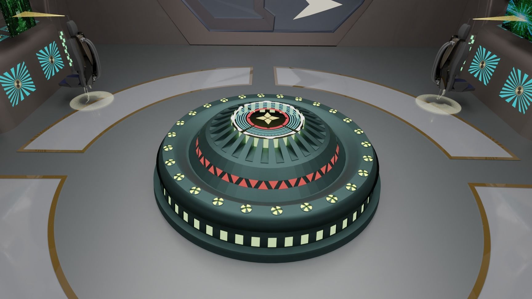 Starship command center 3D model_5