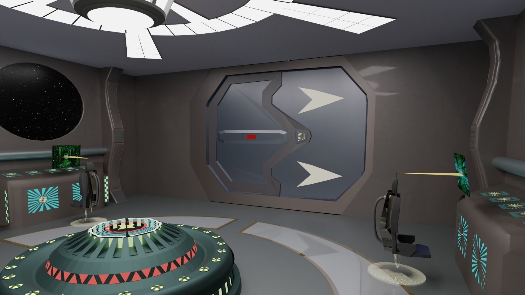 Starship command center 3D model_2