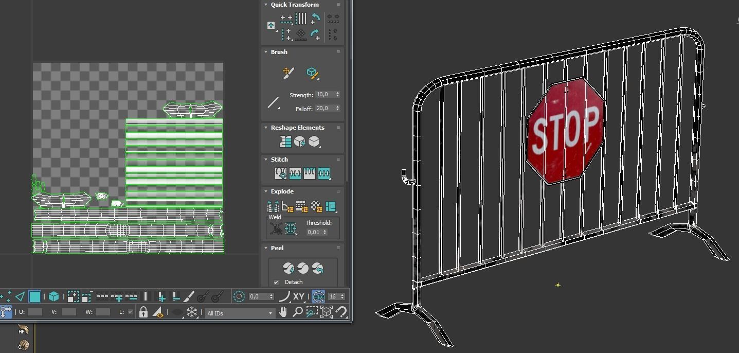 Fence Repair 3D model_6