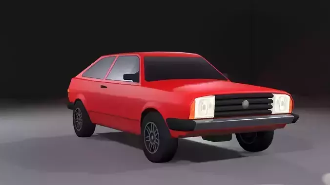 80s Hatchback Low-poly 3D model
