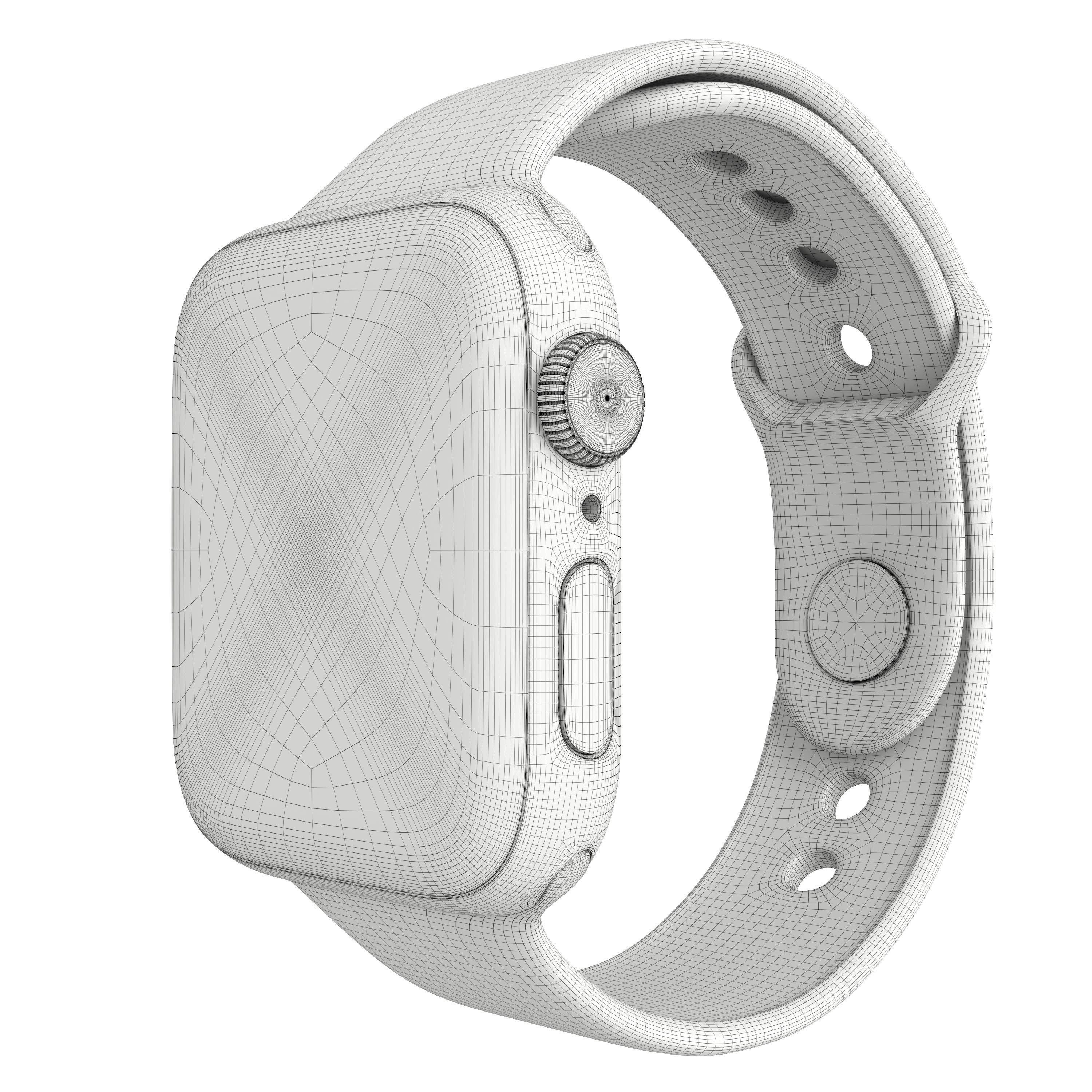 Apple Watch S4 Sport 44mm Gold Aluminum 3D model_8