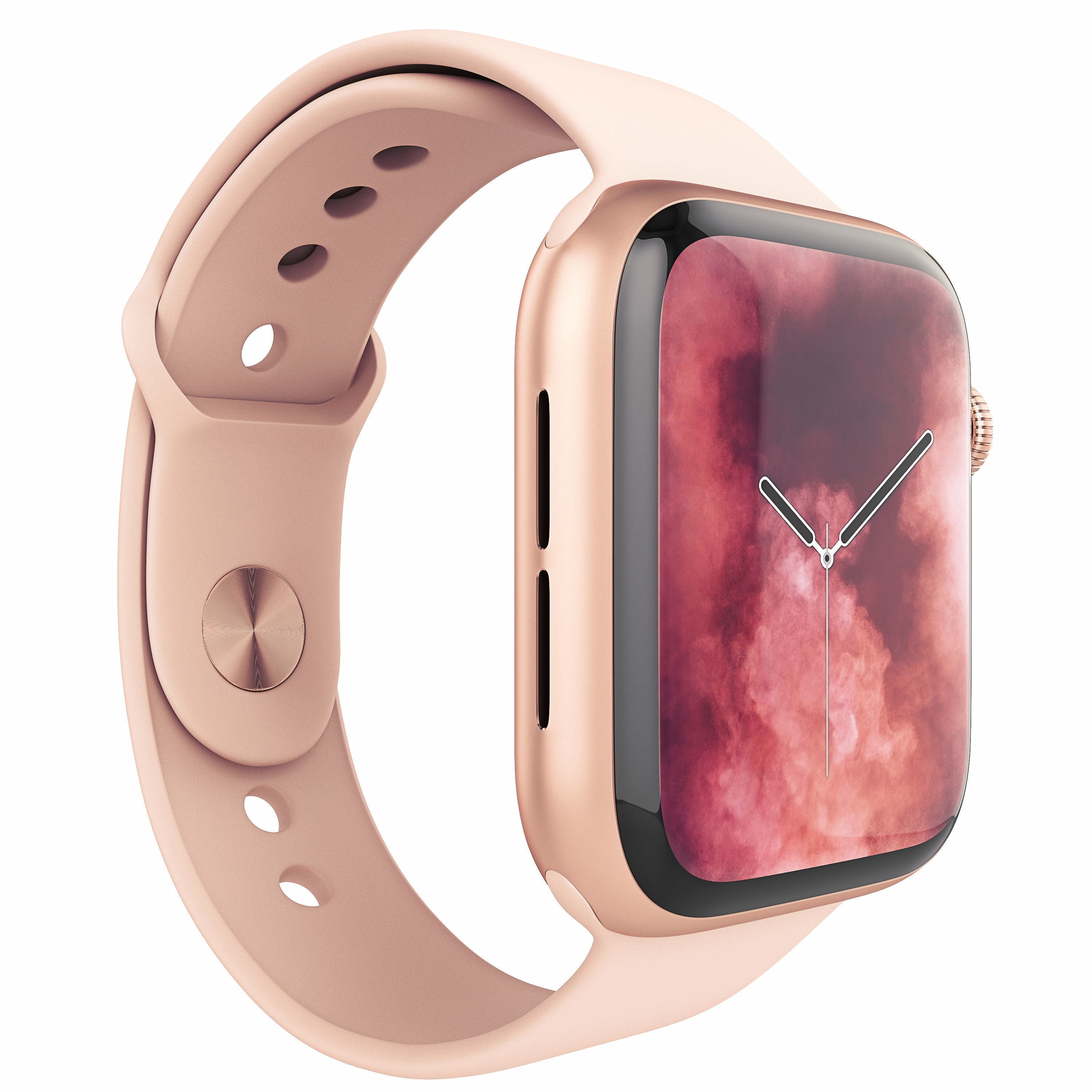 Apple Watch S4 Sport 44mm Gold Aluminum 3D model_6