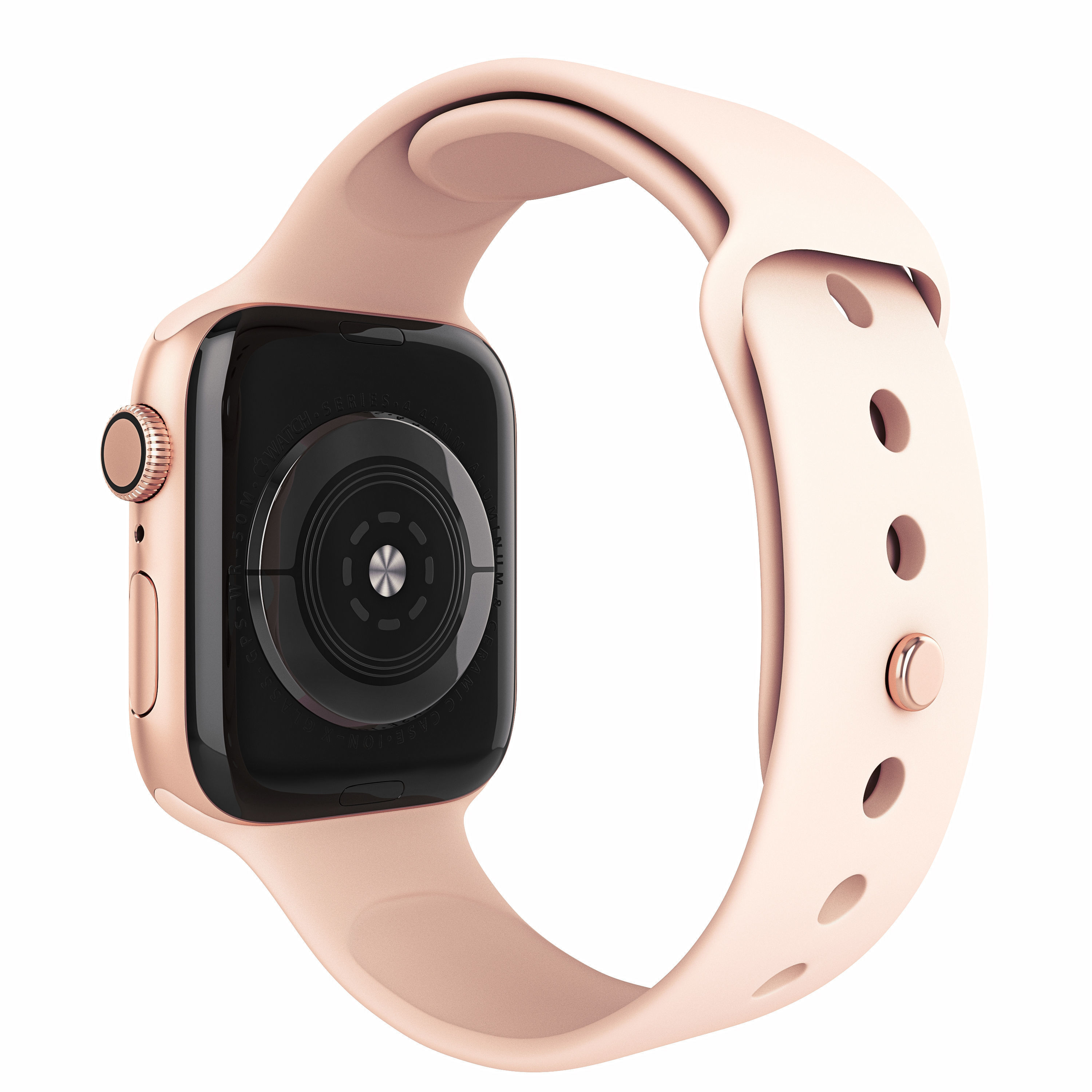 Apple Watch S4 Sport 44mm Gold Aluminum 3D model_2