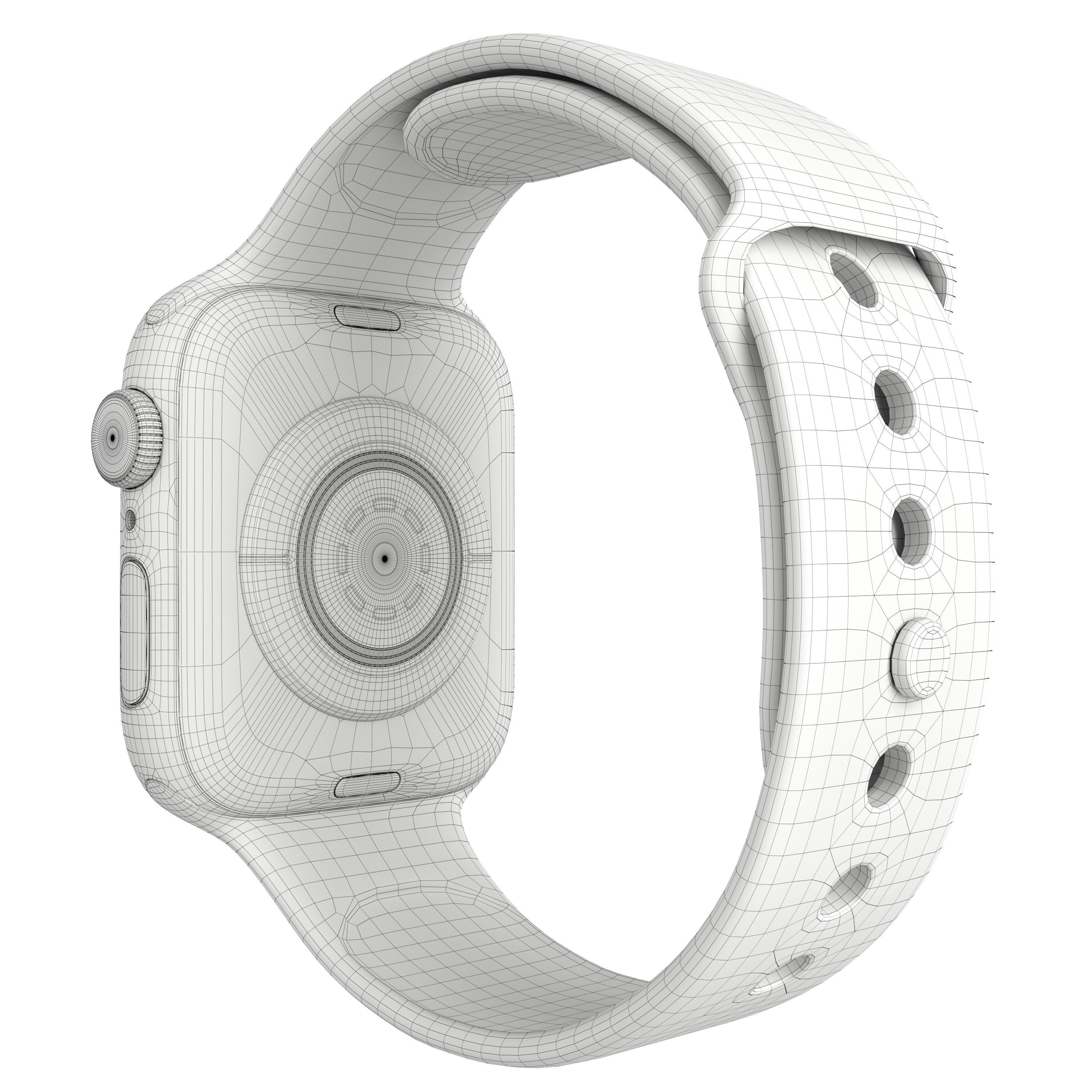 Apple Watch S4 Sport 44mm Gold Aluminum 3D model_10