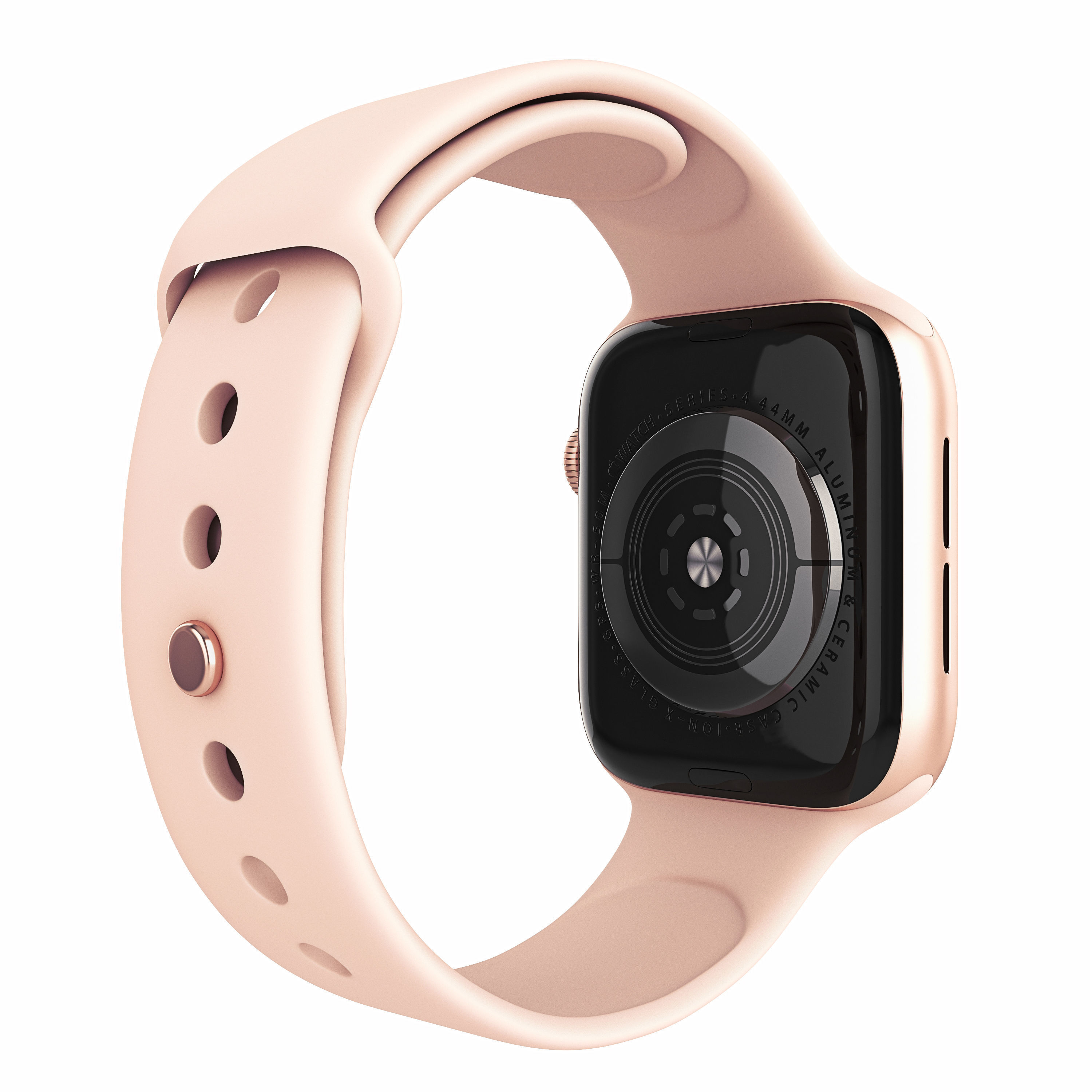 Apple Watch S4 Sport 44mm Gold Aluminum 3D model_4