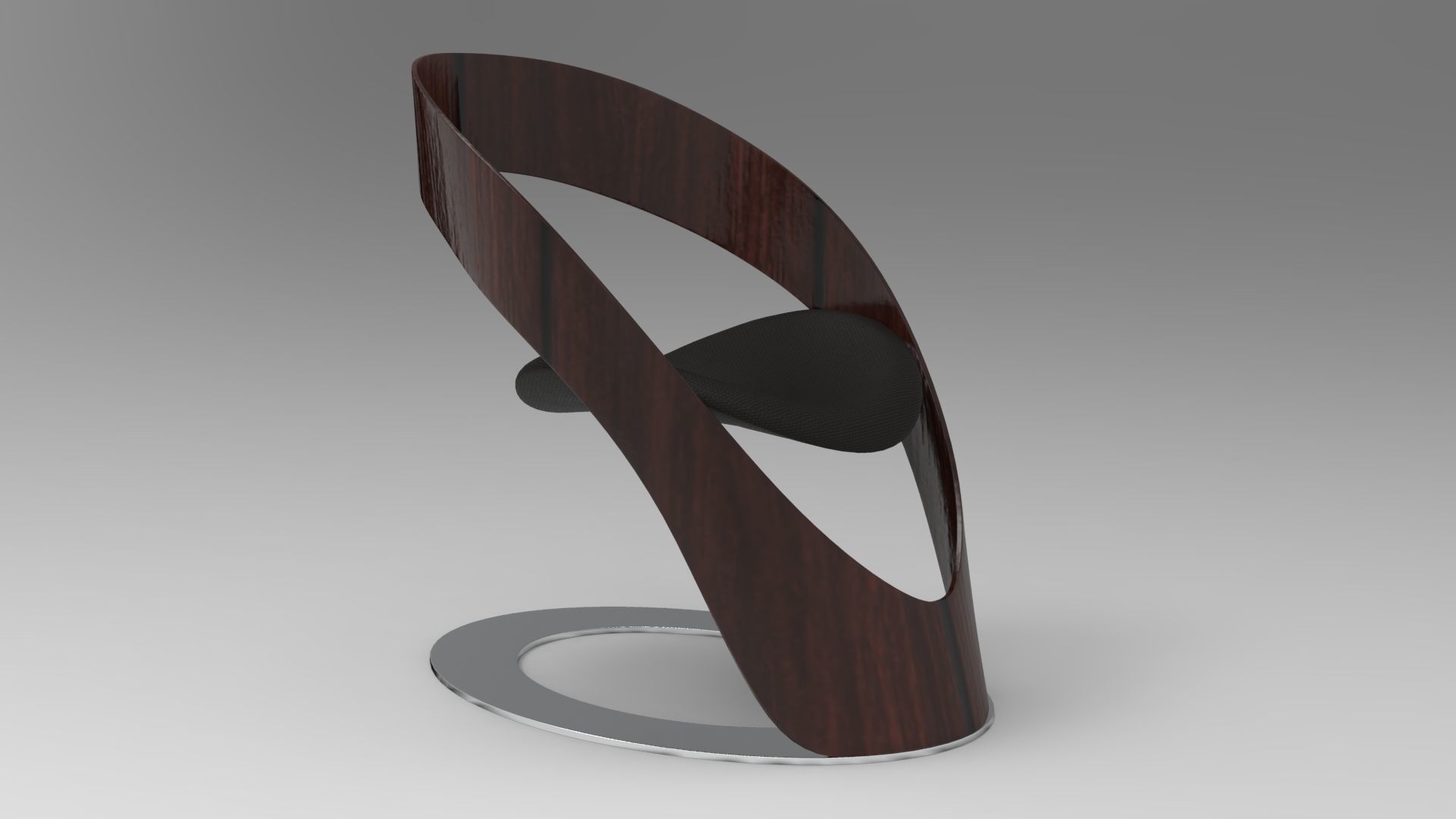 Modern Chair Low-poly 3D model_8