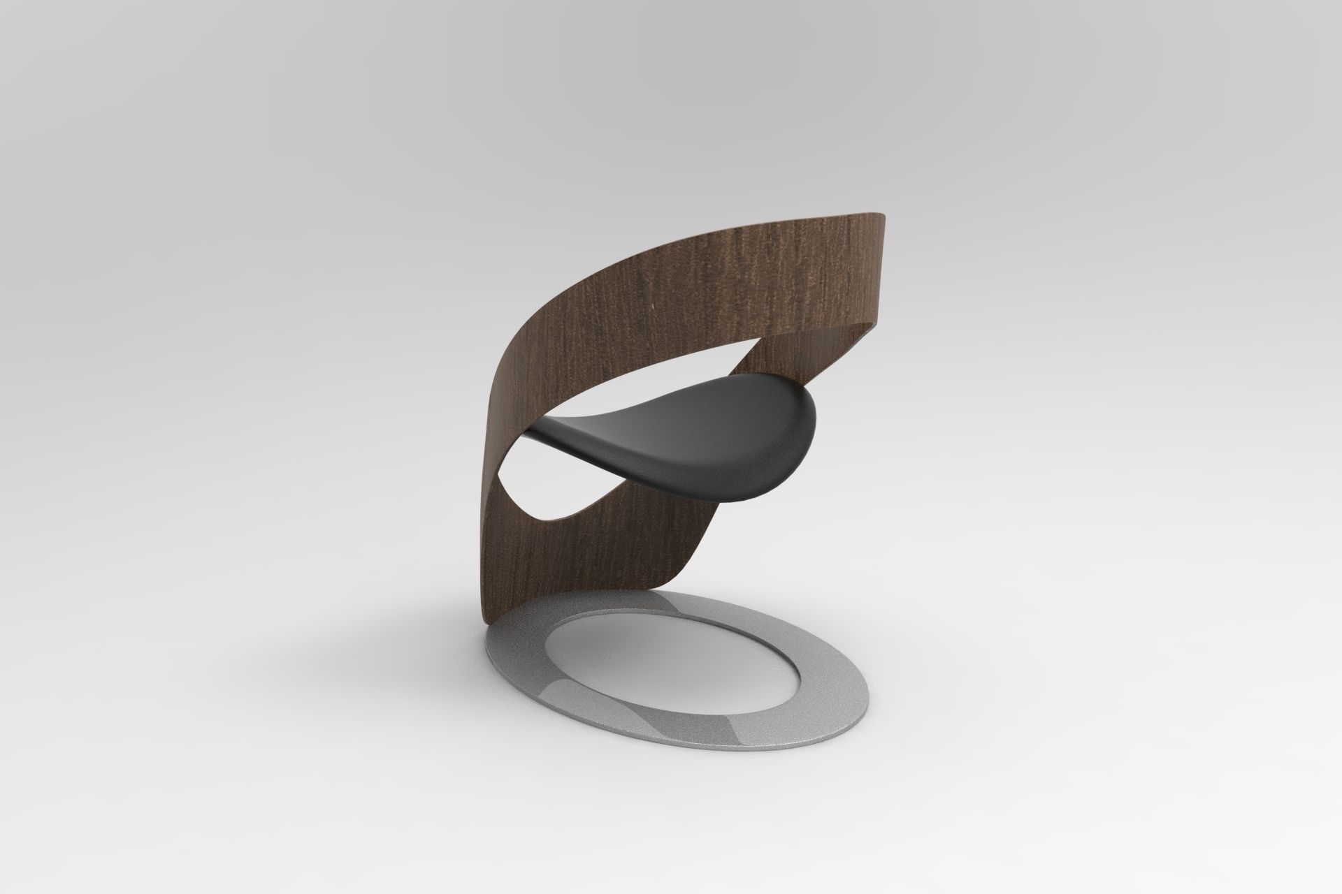 Modern Chair Low-poly 3D model_1