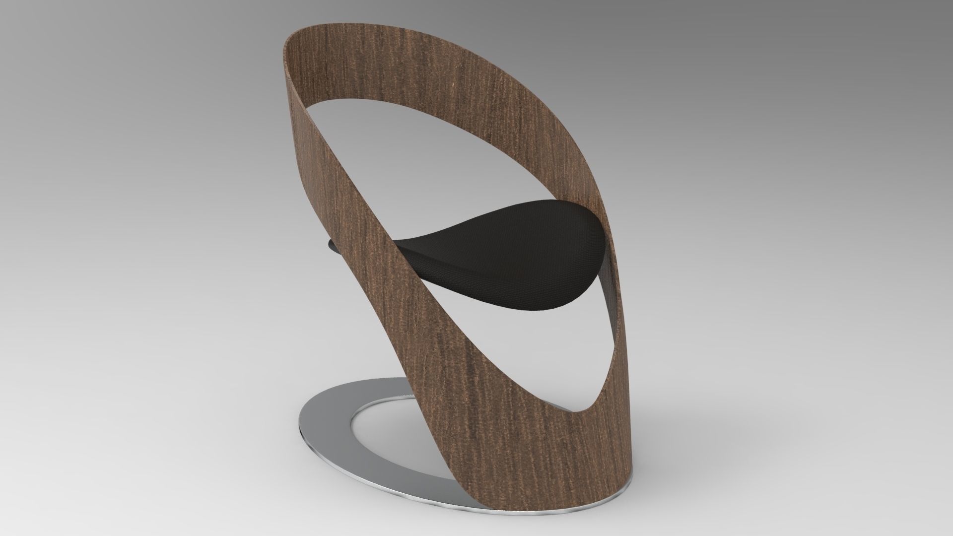 Modern Chair Low-poly 3D model_7