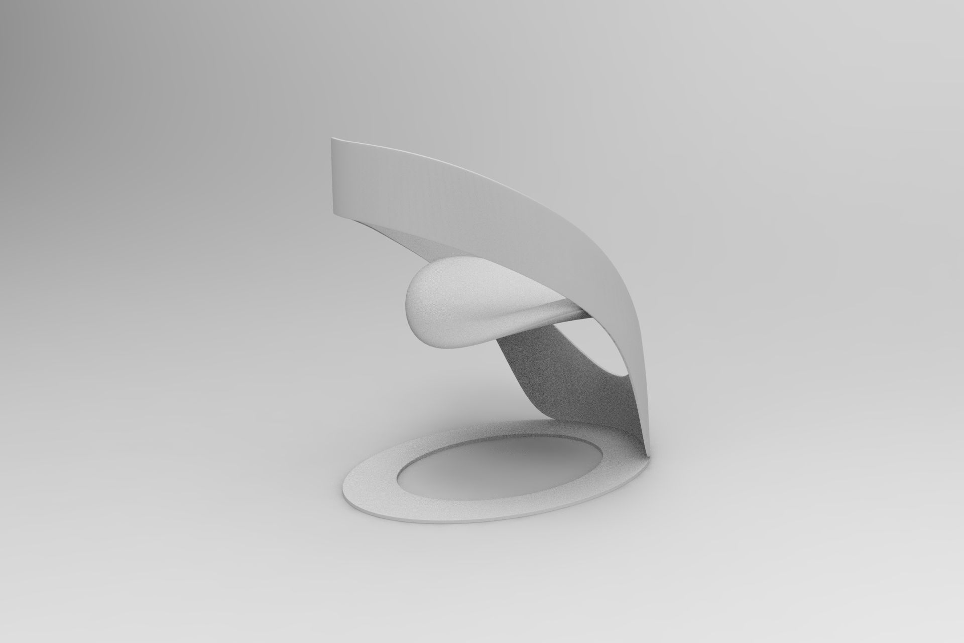 Modern Chair Low-poly 3D model_6