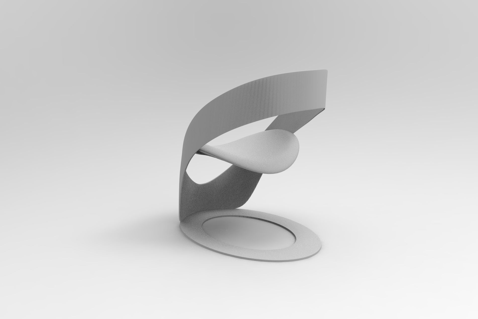 Modern Chair Low-poly 3D model_5