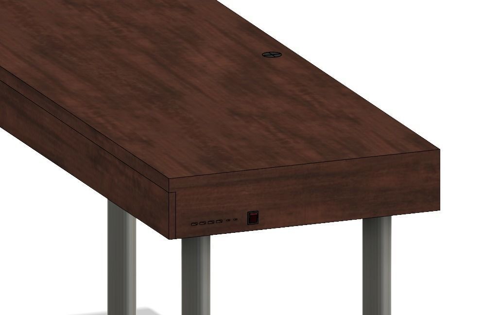 Work desk 3D model_4