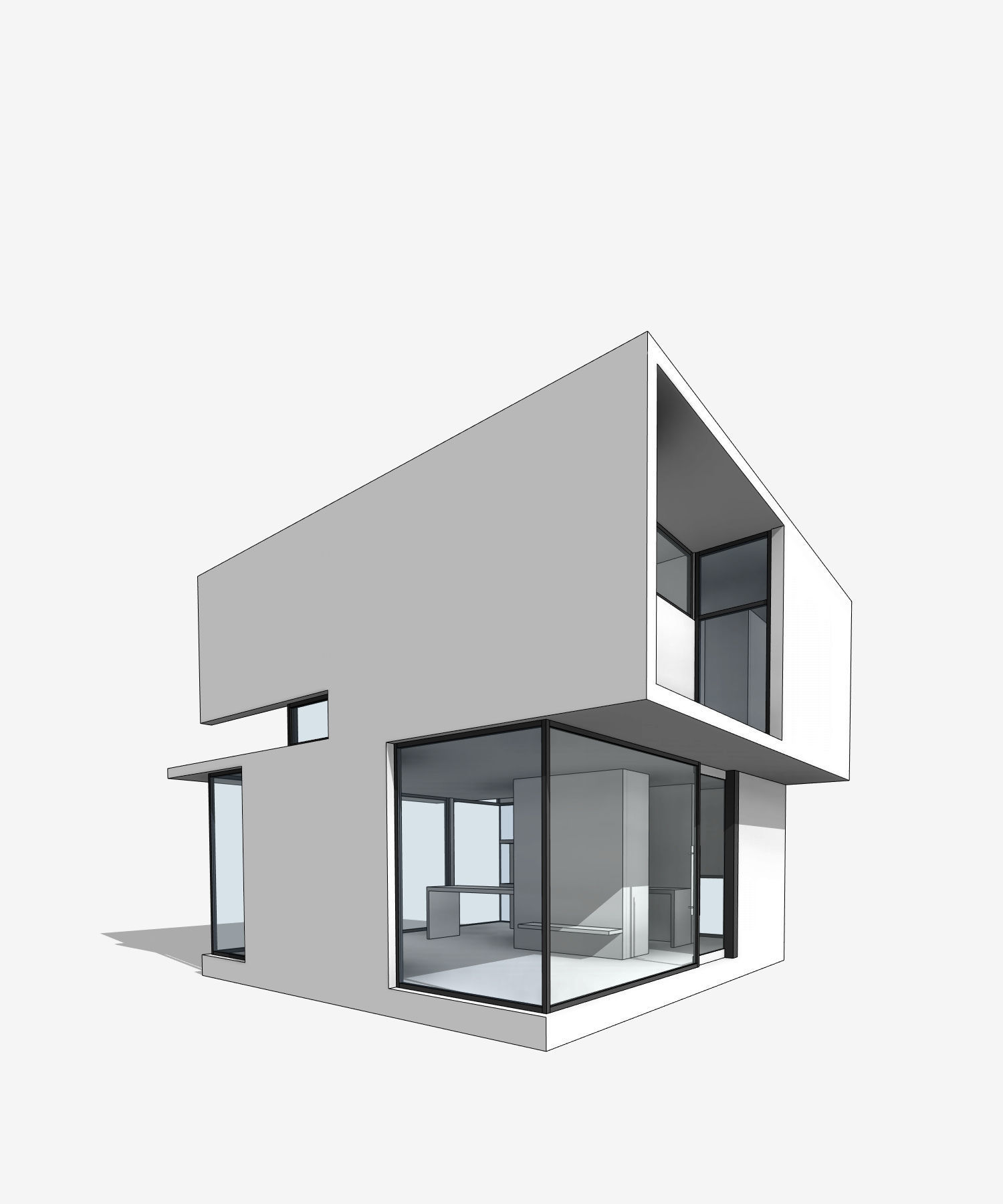 H3 House Revit Model Low-poly 3D model_6