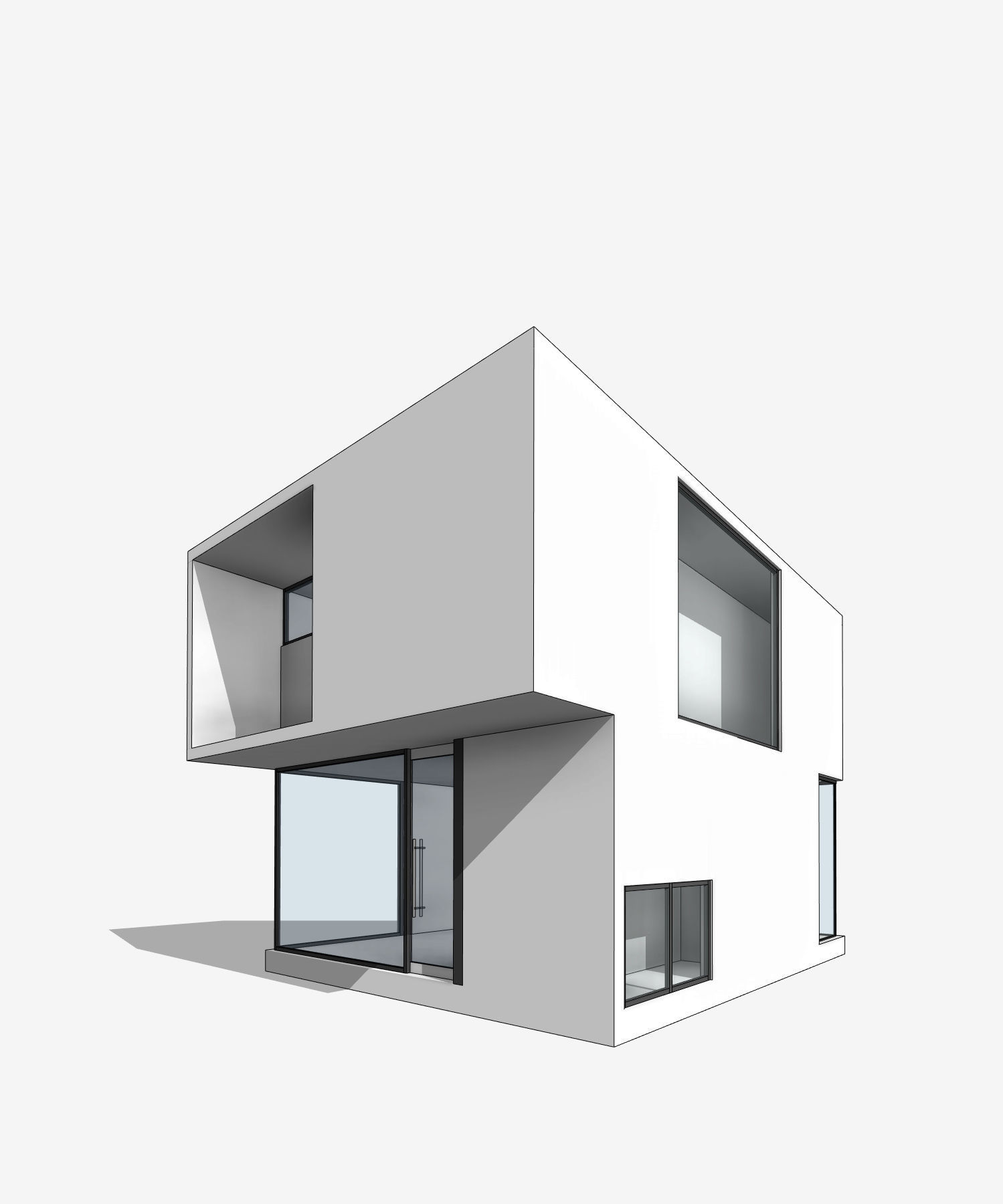 H3 House Revit Model Low-poly 3D model_9