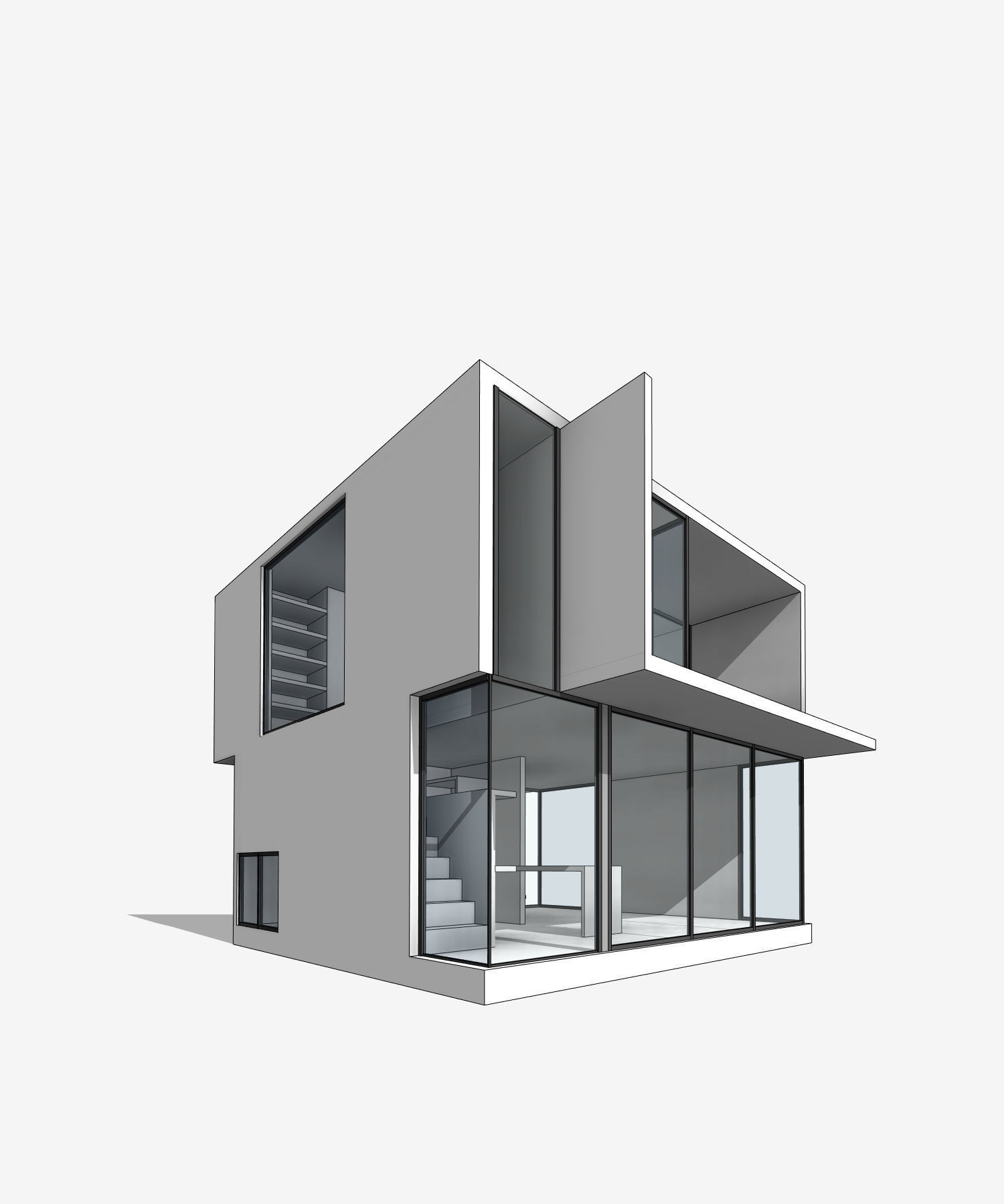 H3 House Revit Model Low-poly 3D model_4