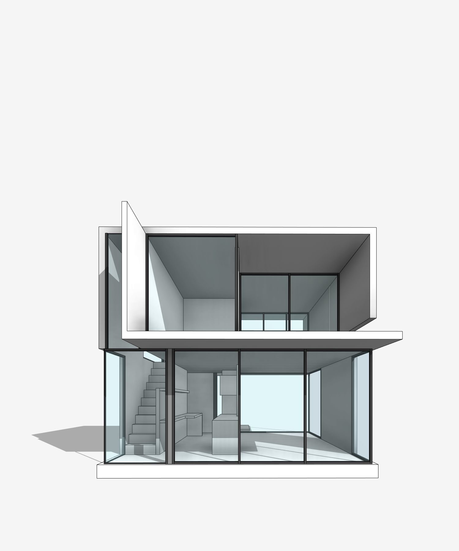 H3 House Revit Model Low-poly 3D model_5