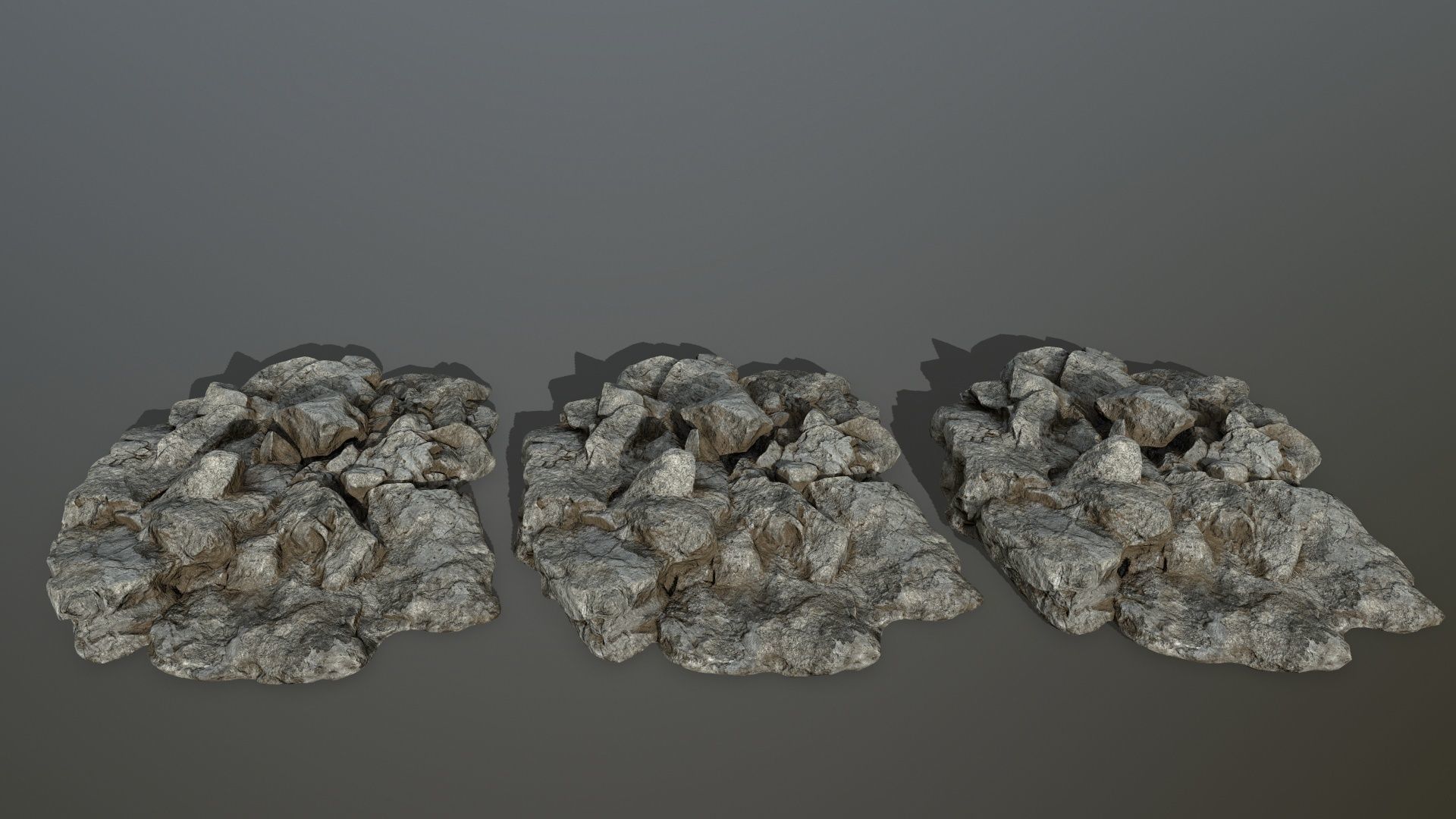 desert rocks Low-poly 3D model_5