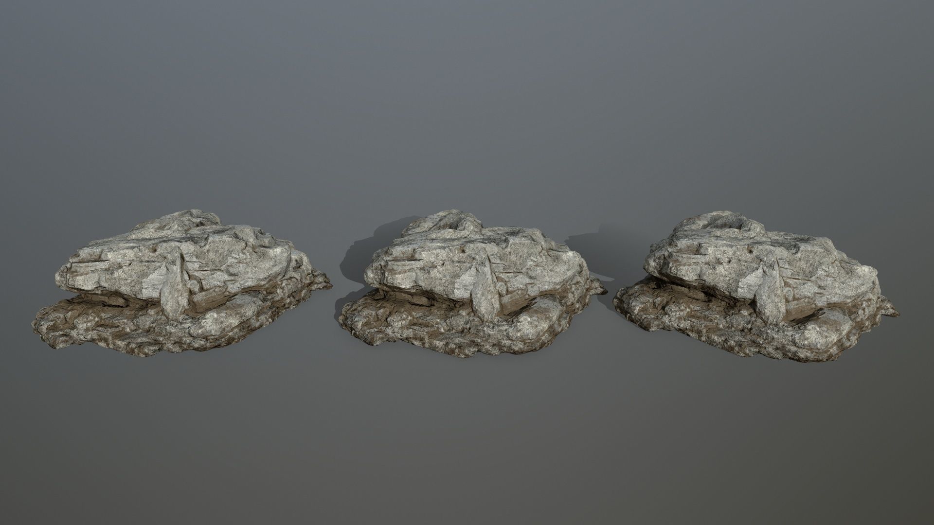 desert rocks Low-poly 3D model_11