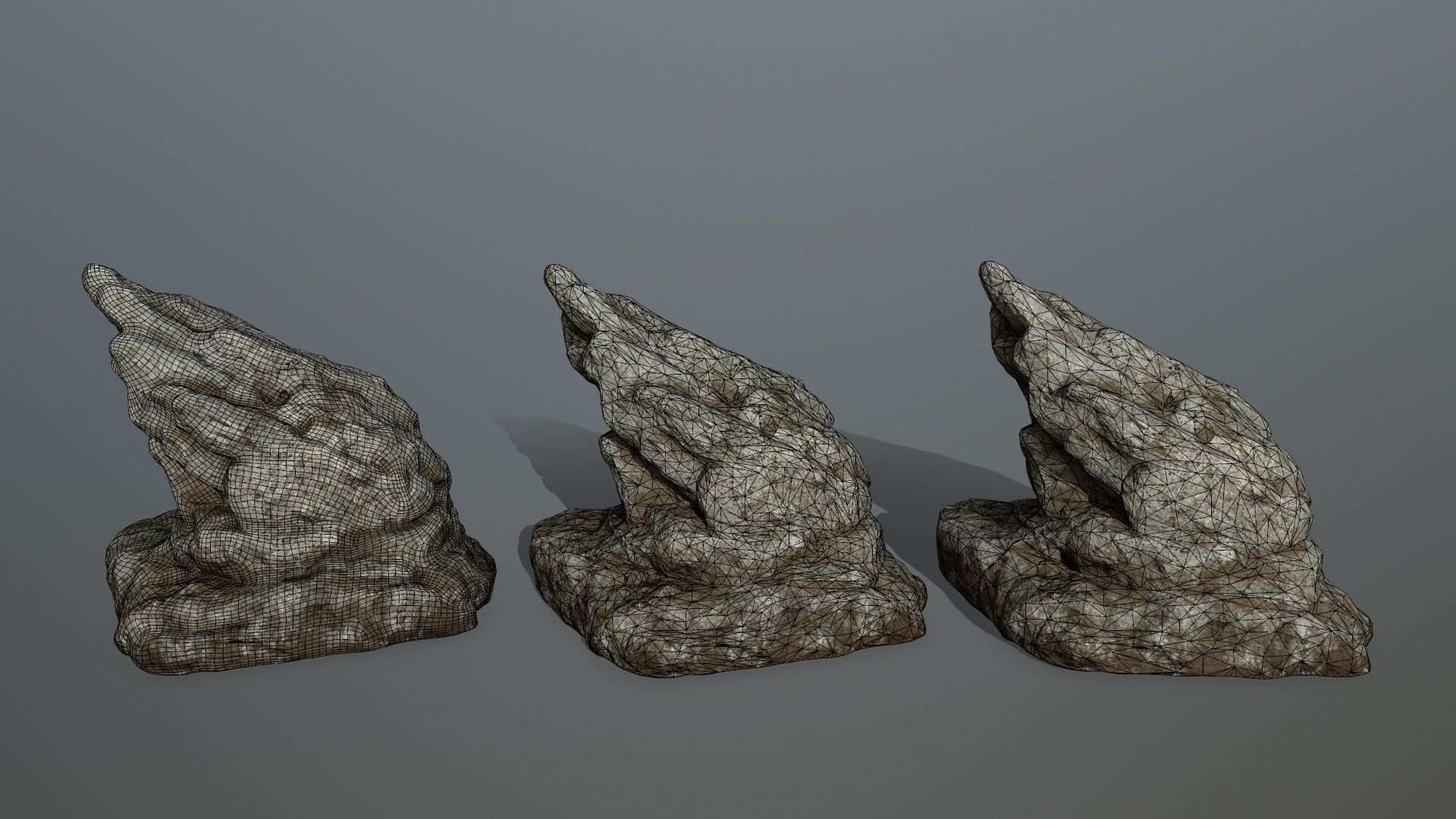 desert rocks Low-poly 3D model_14