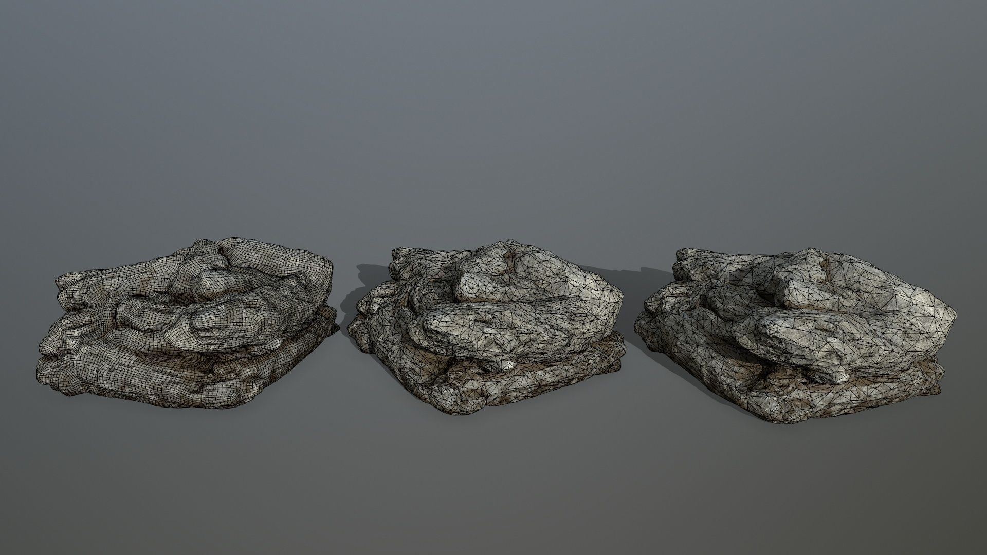 desert rocks Low-poly 3D model_10