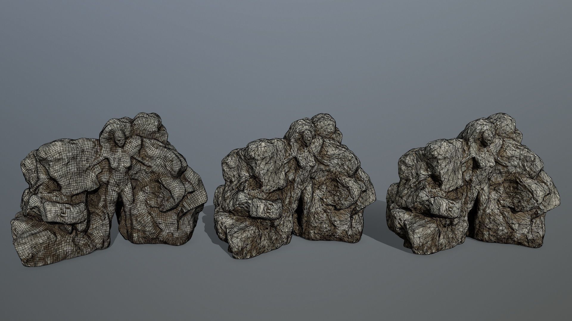 desert rocks Low-poly 3D model_18