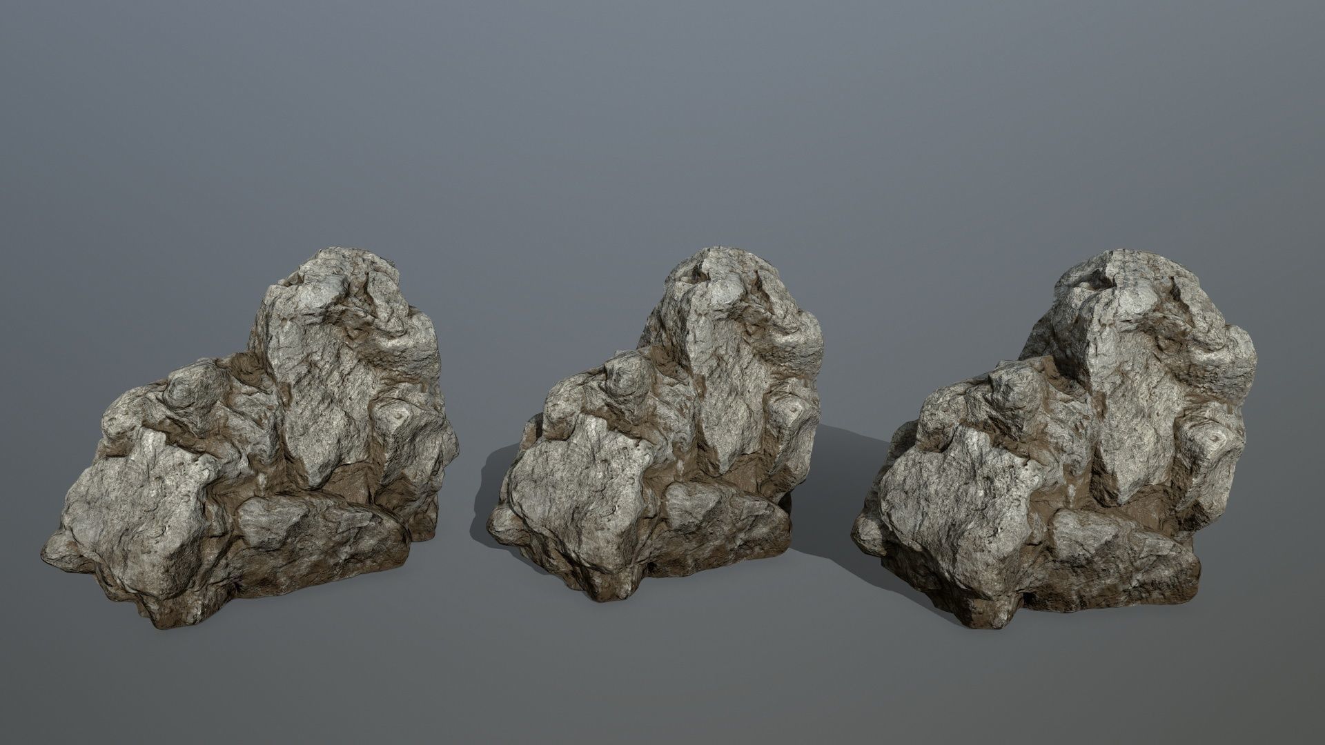 desert rocks Low-poly 3D model_15