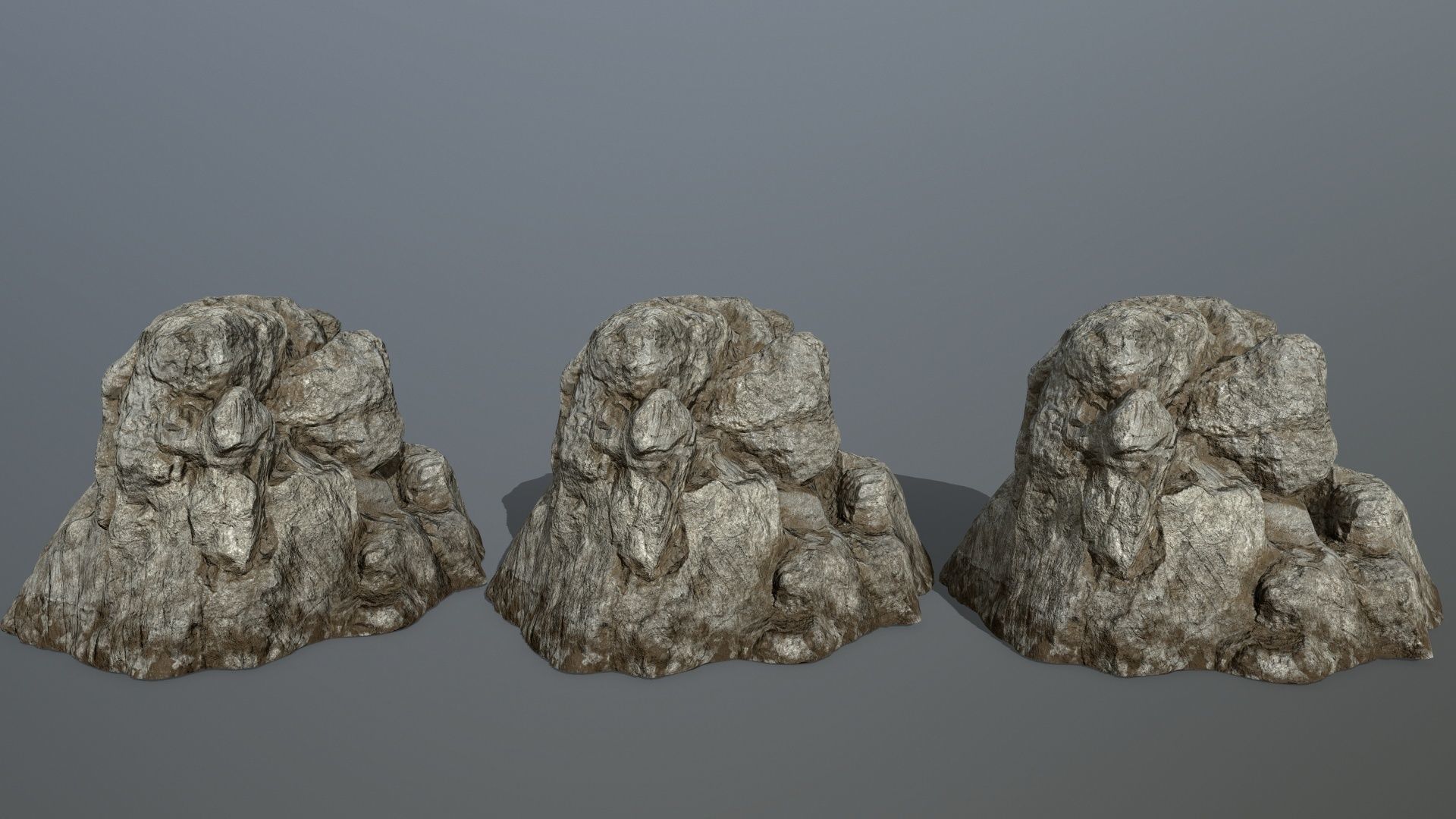 desert rocks Low-poly 3D model_3