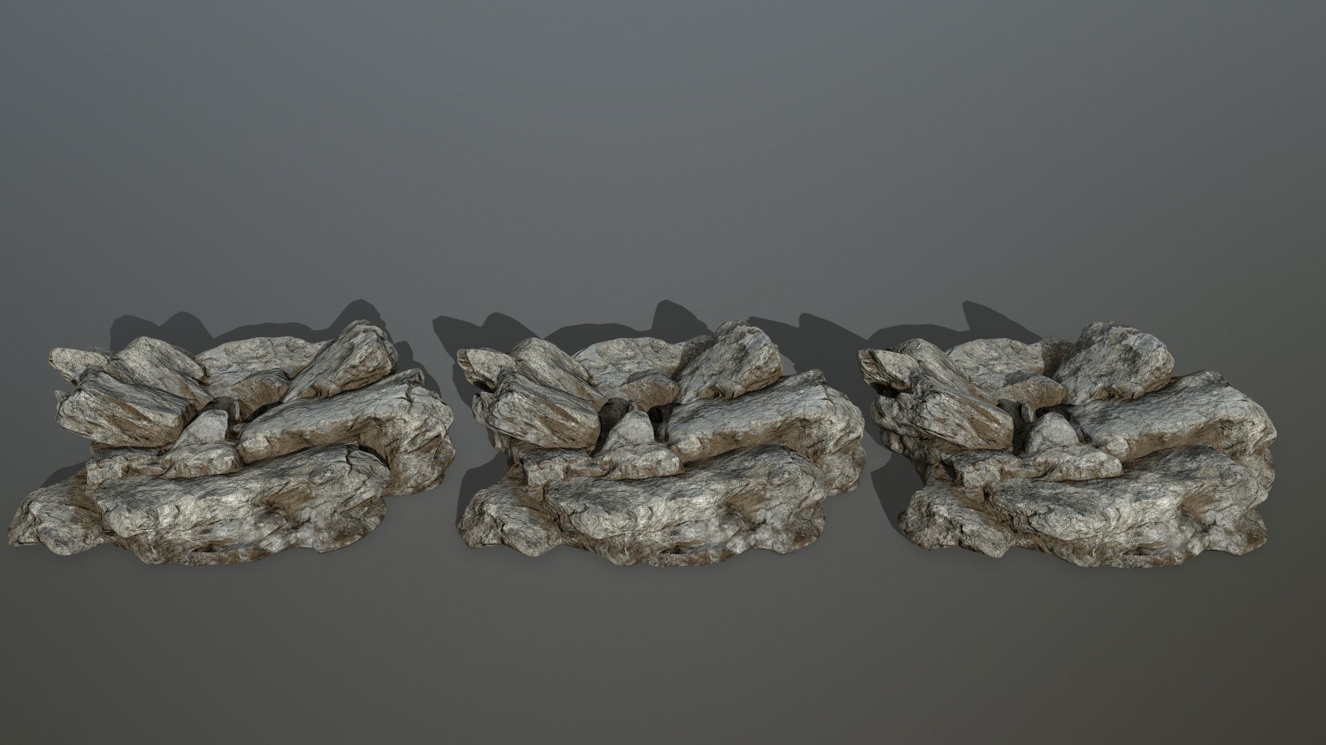 desert rocks Low-poly 3D model_7