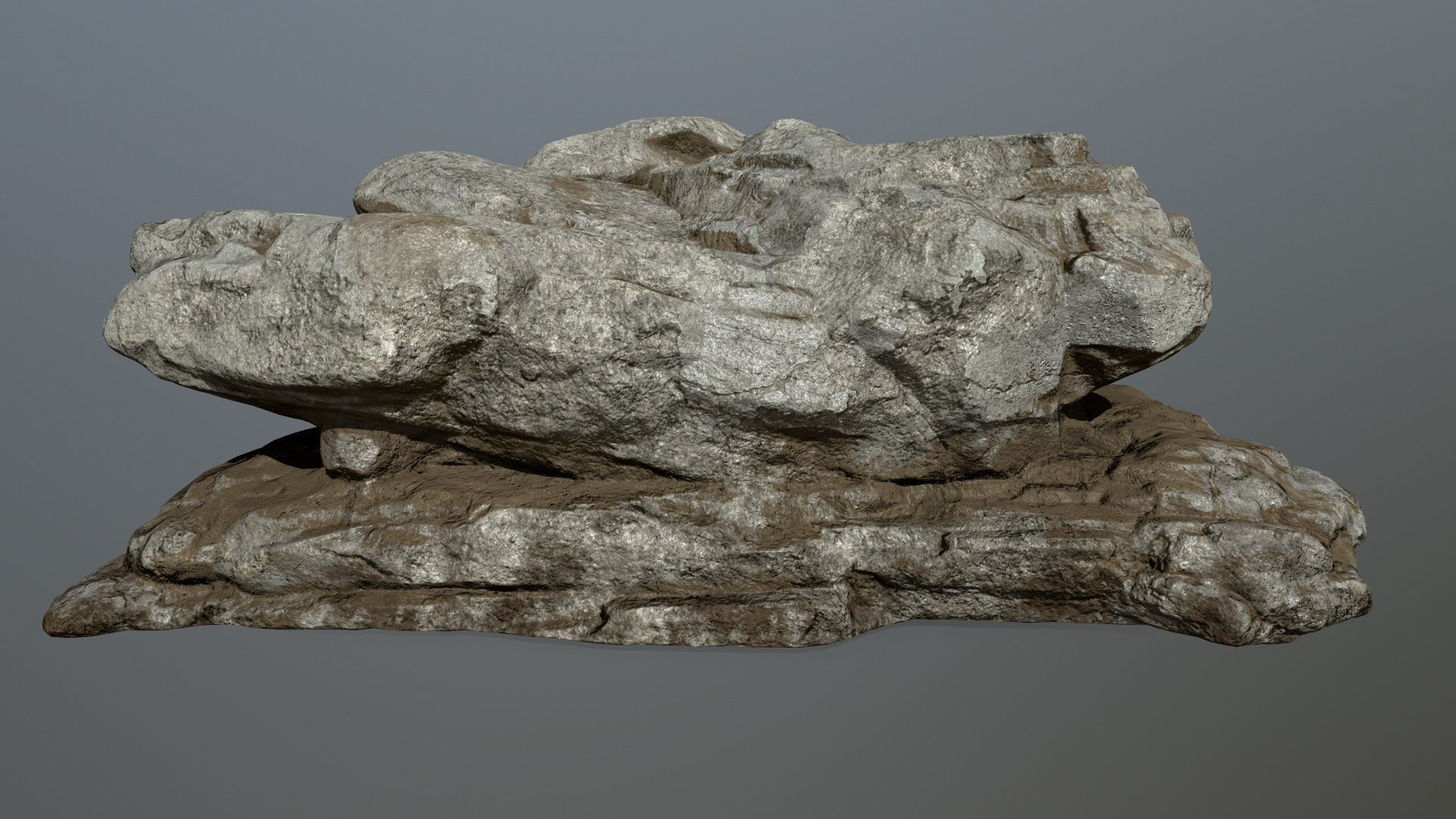 desert rocks Low-poly 3D model_1