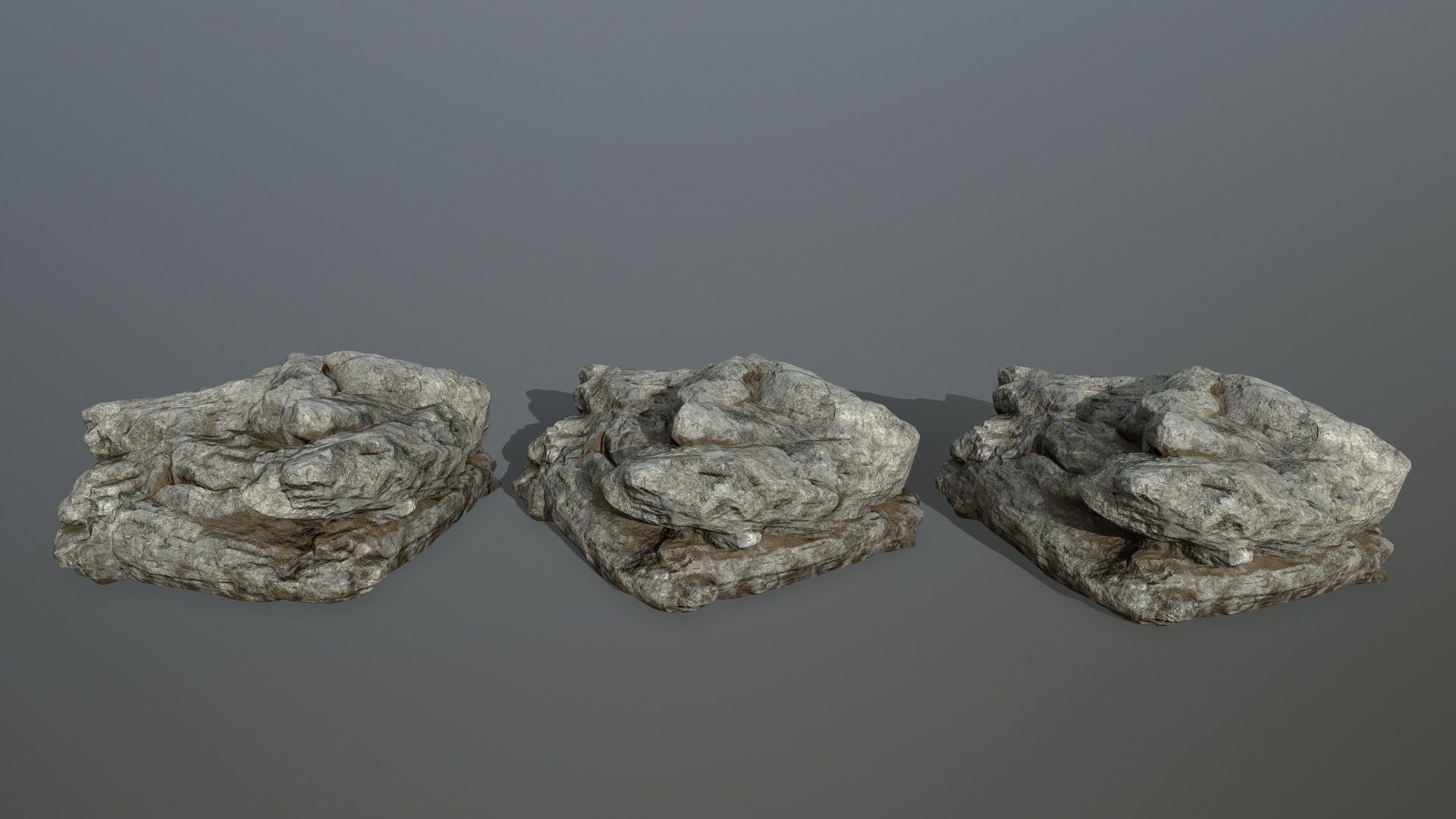 desert rocks Low-poly 3D model_9