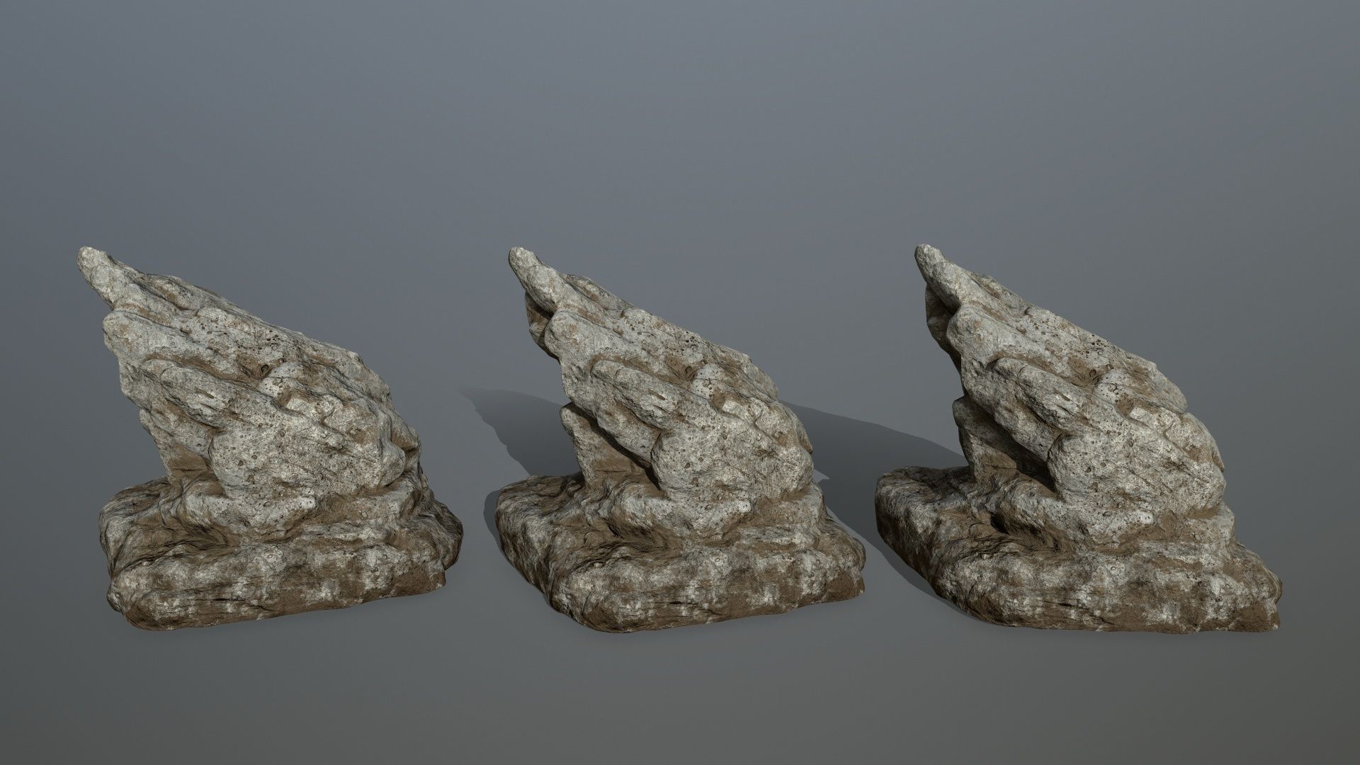 desert rocks Low-poly 3D model_13