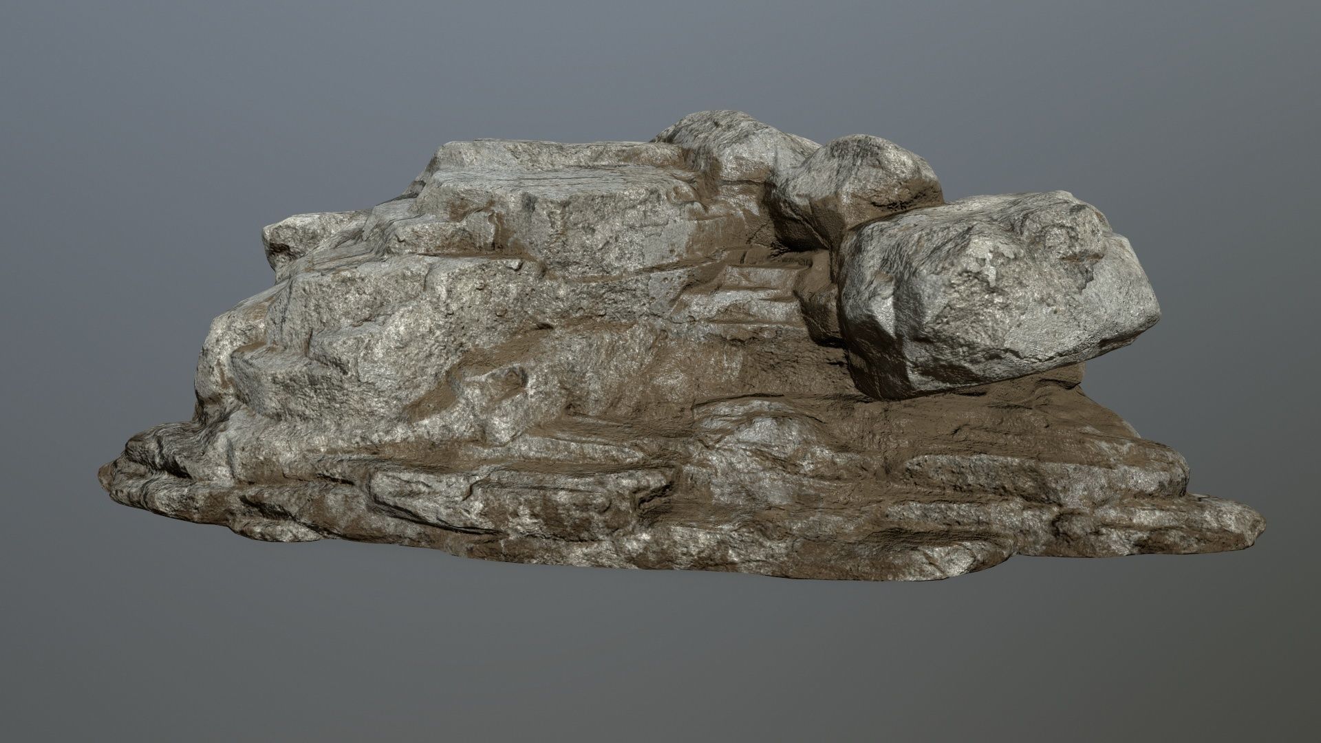 desert rocks Low-poly 3D model_26