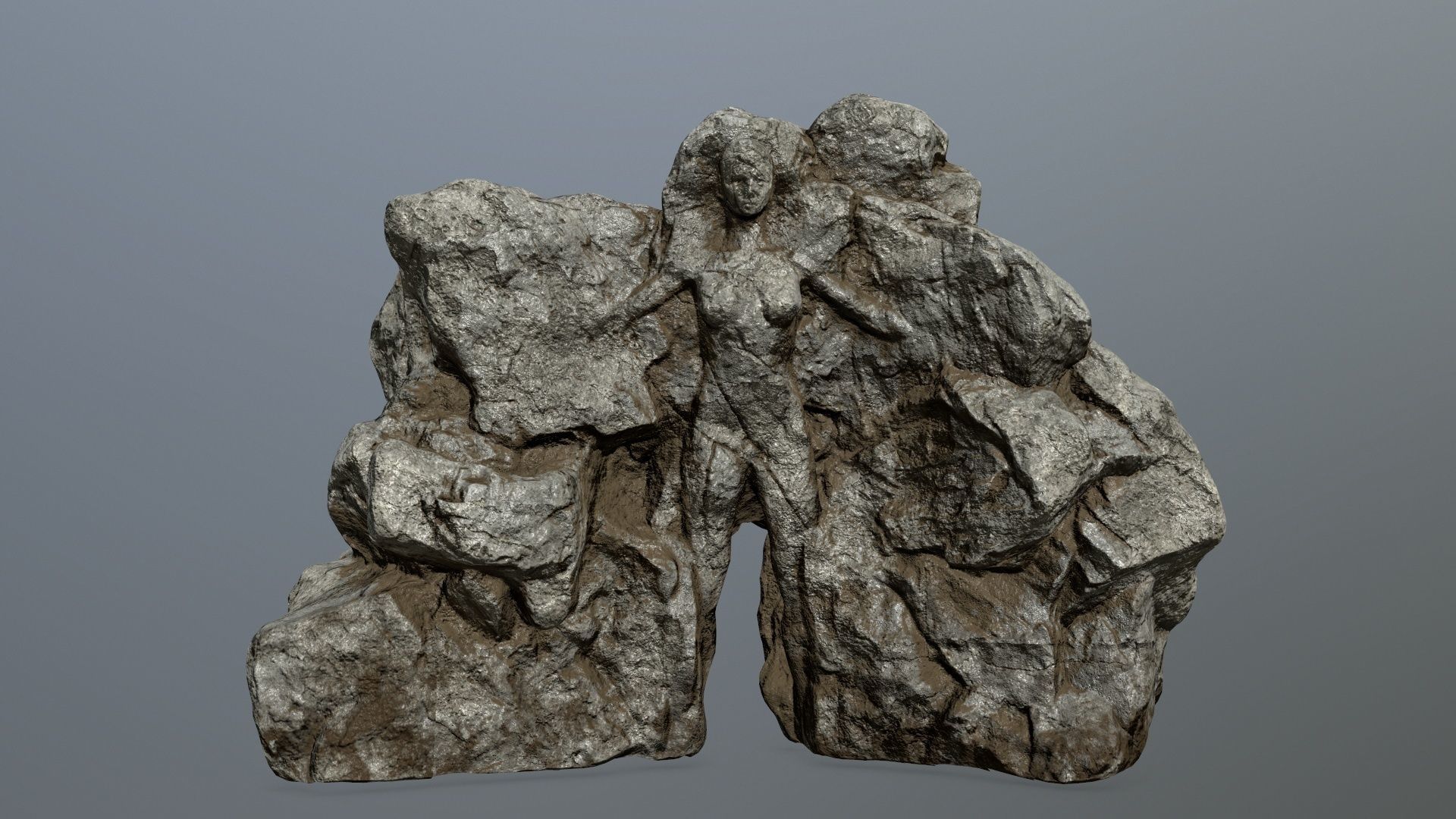 desert rocks Low-poly 3D model_23