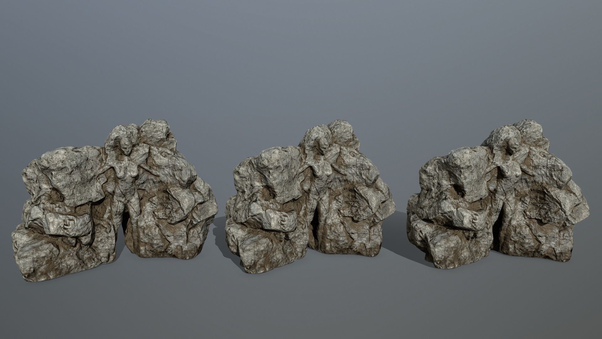 desert rocks Low-poly 3D model_17