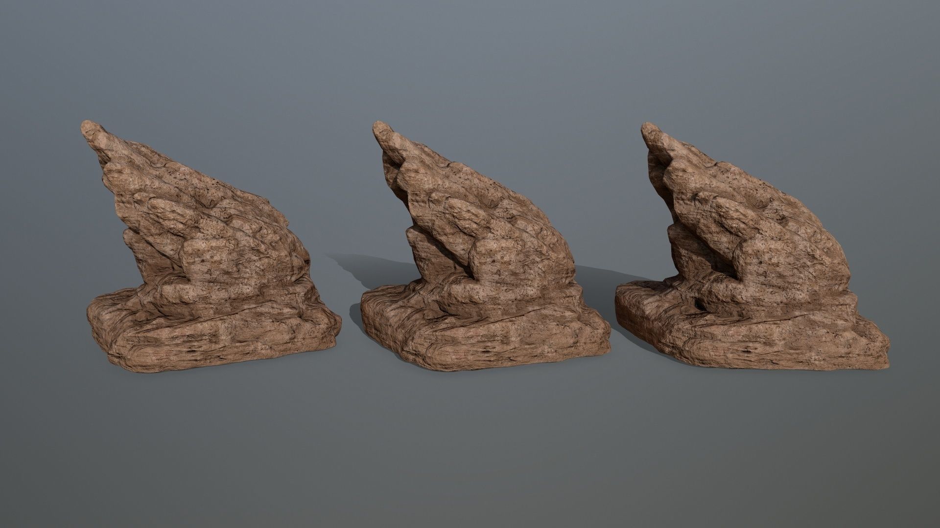 desert rocks  Low-poly 3D model_12