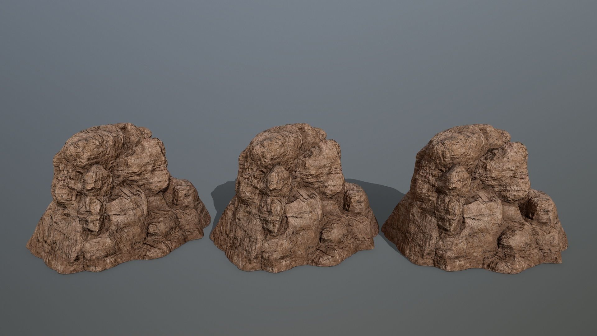 desert rocks  Low-poly 3D model_2